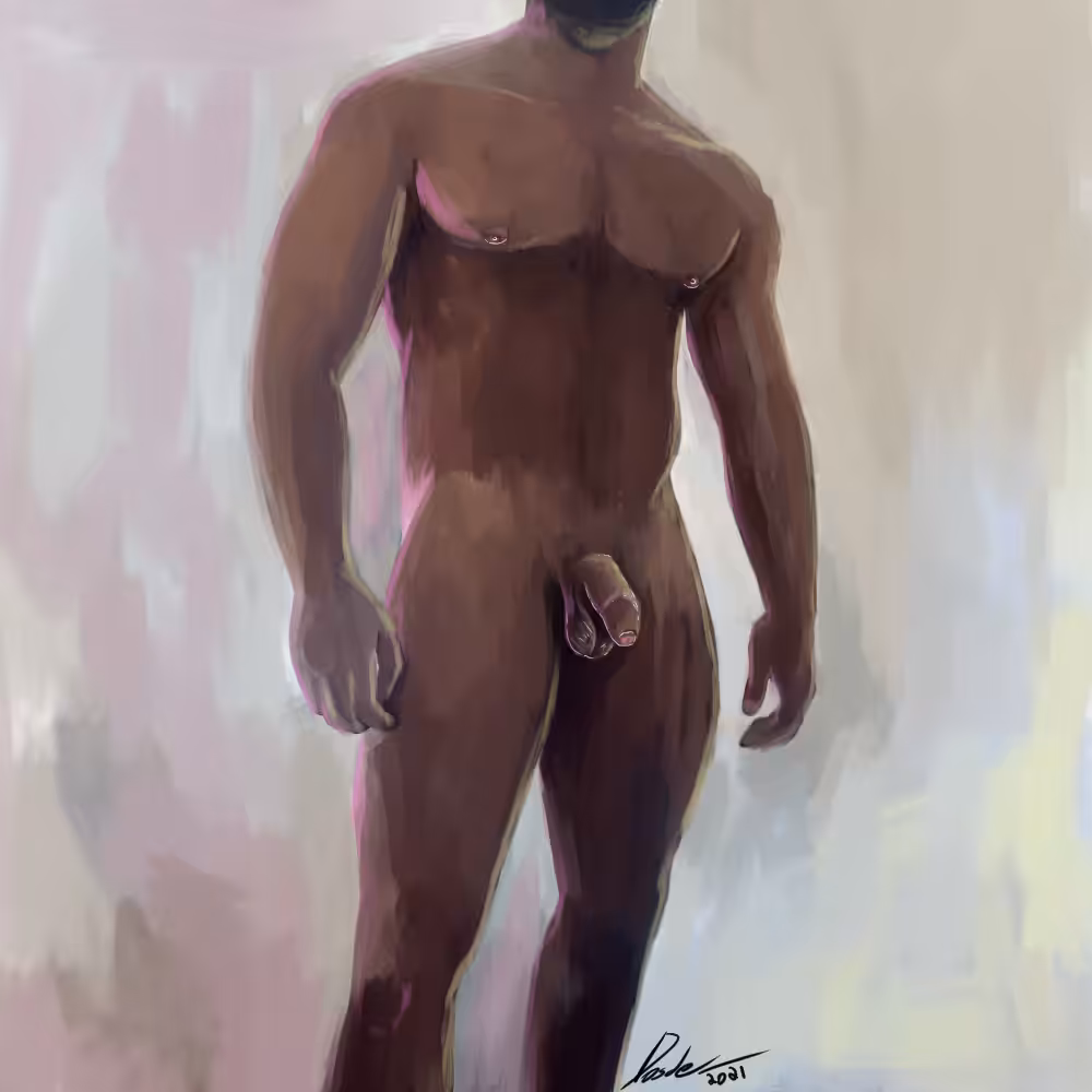 Naked Man #1 (Digital Oil Painting)