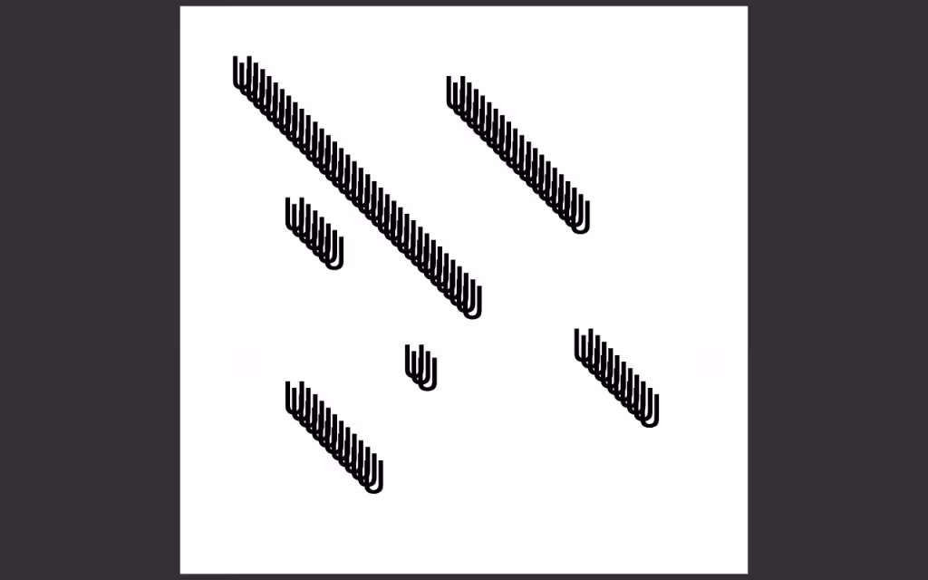 90 U's Rotated & Arranged, 2021
