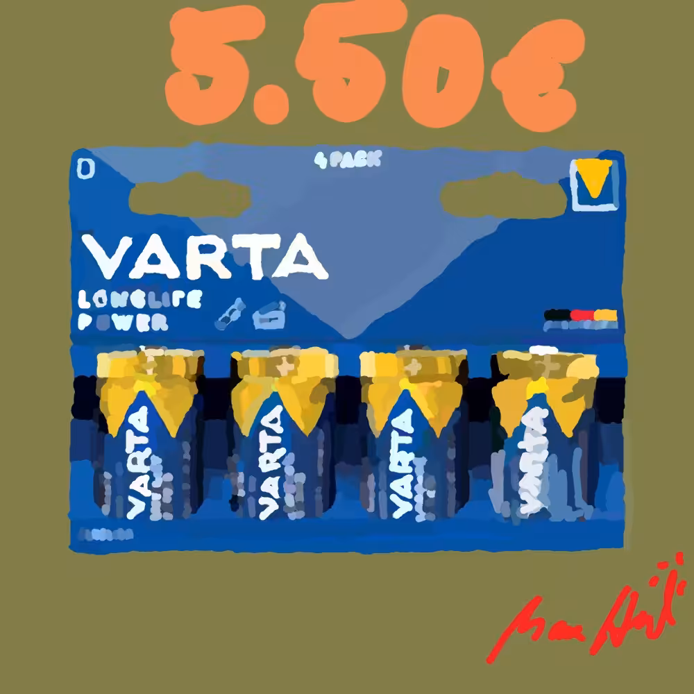 Varta - Mono D Longlife Power LR20 Batterien, 4 Stk.