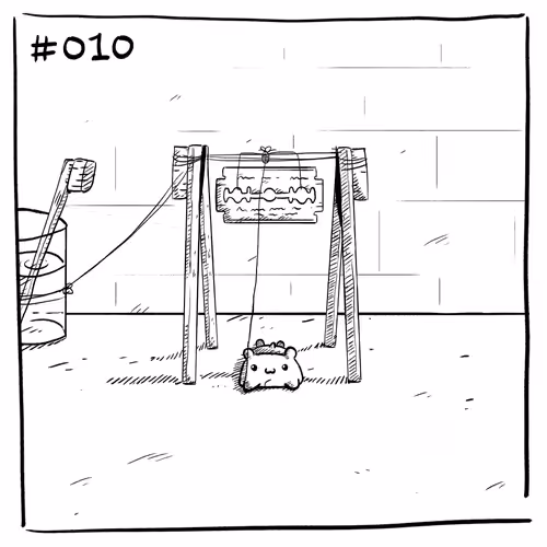 Suicidal Hamster #010 - Razor Blade Guillotine