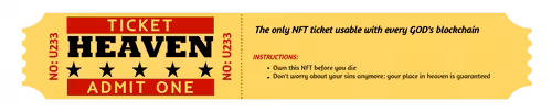 NFT TICKET TO HEAVEN - YELLOW - #U233