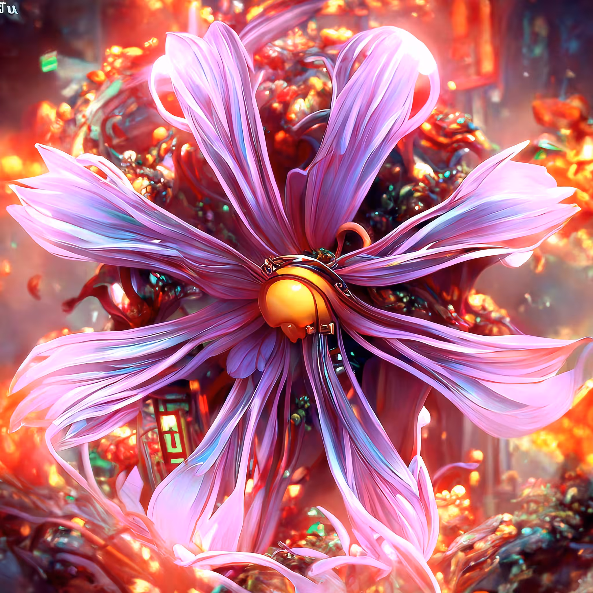 Bionic Pink Flower Blossom