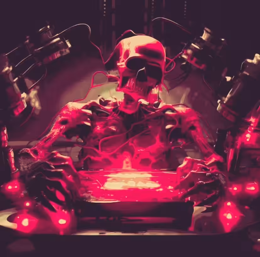 Skeleton Lab Experiment (Eggplant & Pink Variant) 