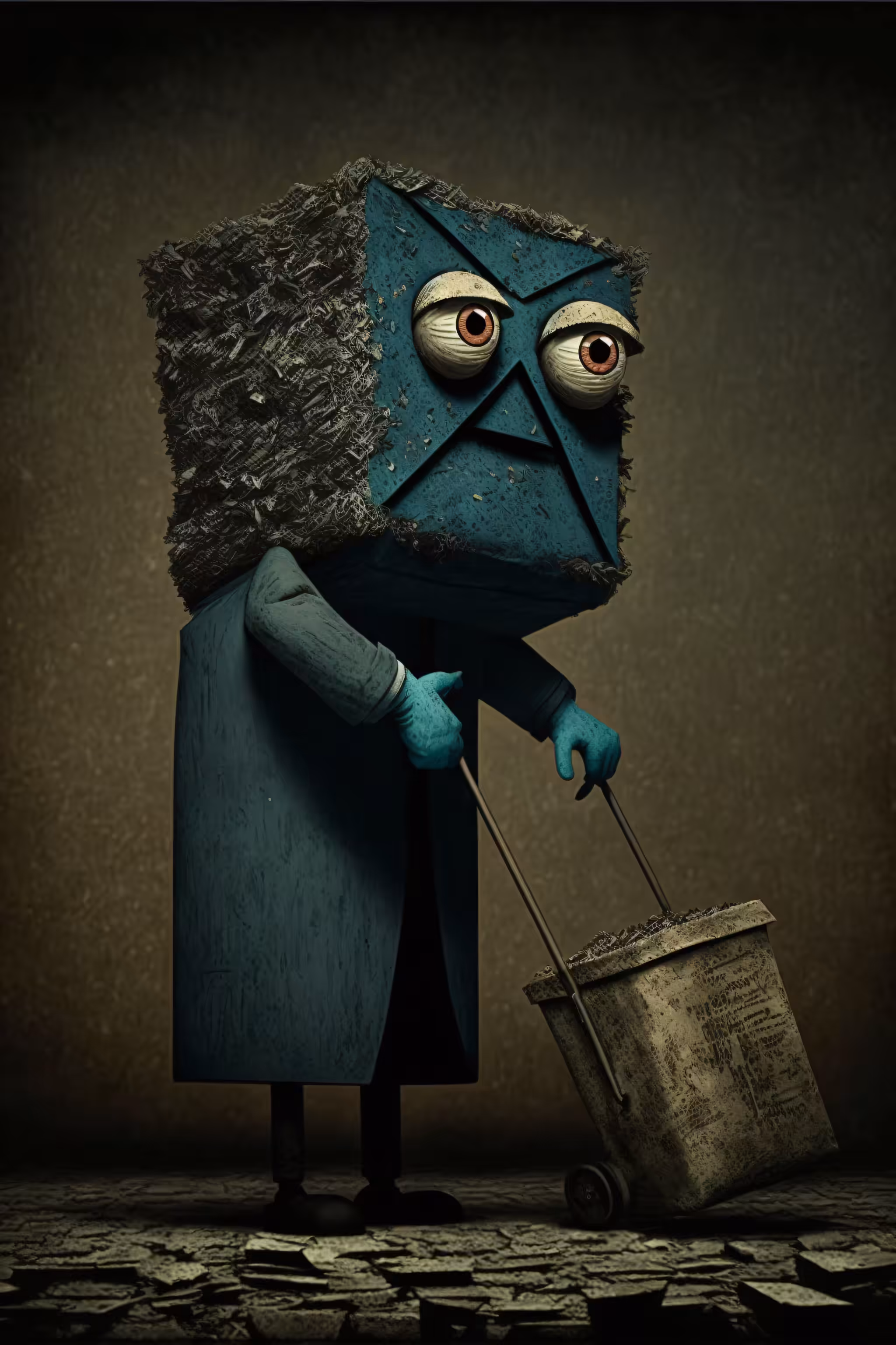 Grumpy trashman