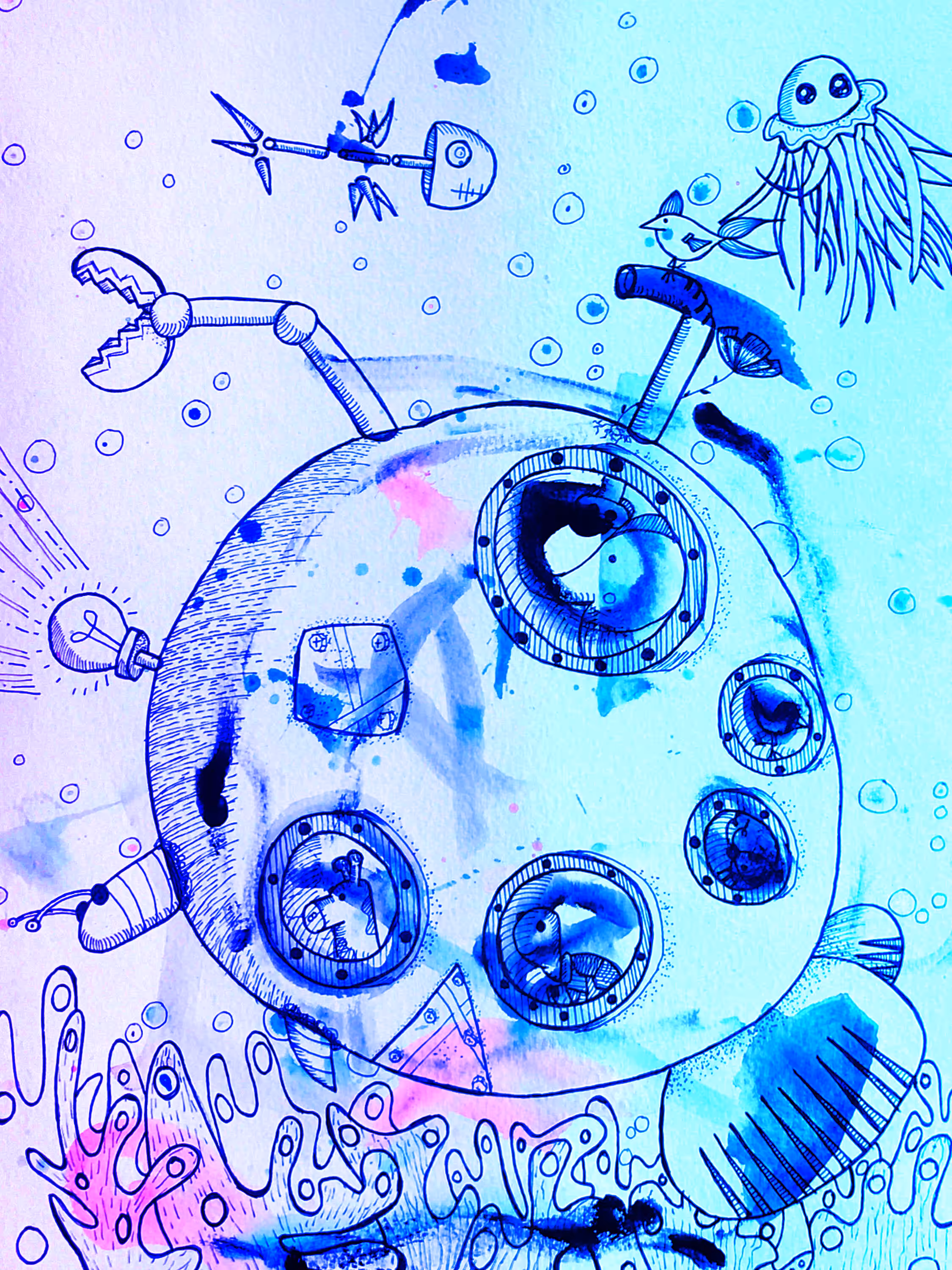 Aquabizarre #7 - The Submarine - rainbow edition 
