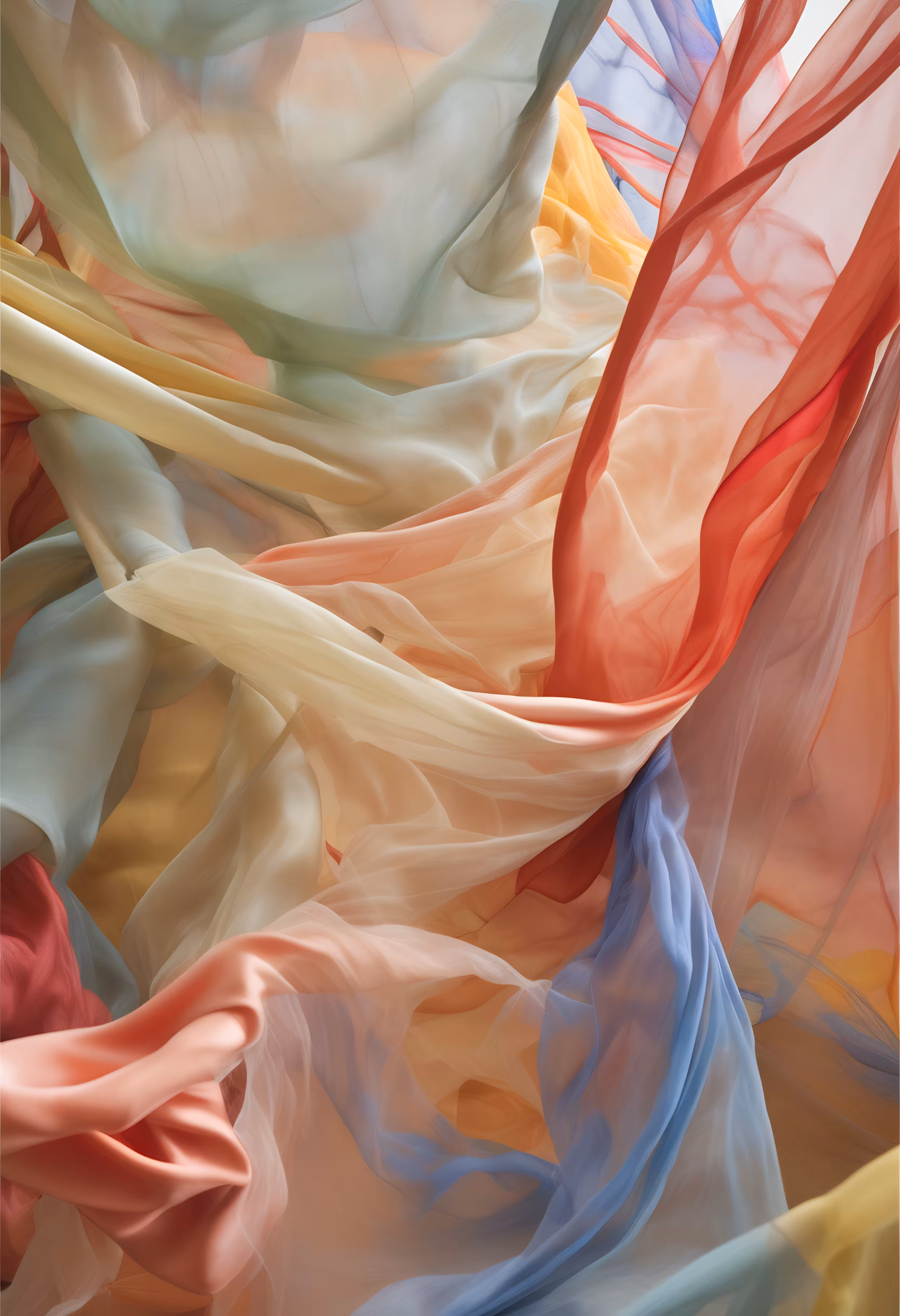 Veils of Poured Colors