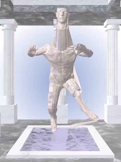 HeavenComputer: The Fragmented Treading Water Raw Skin Man #5868
