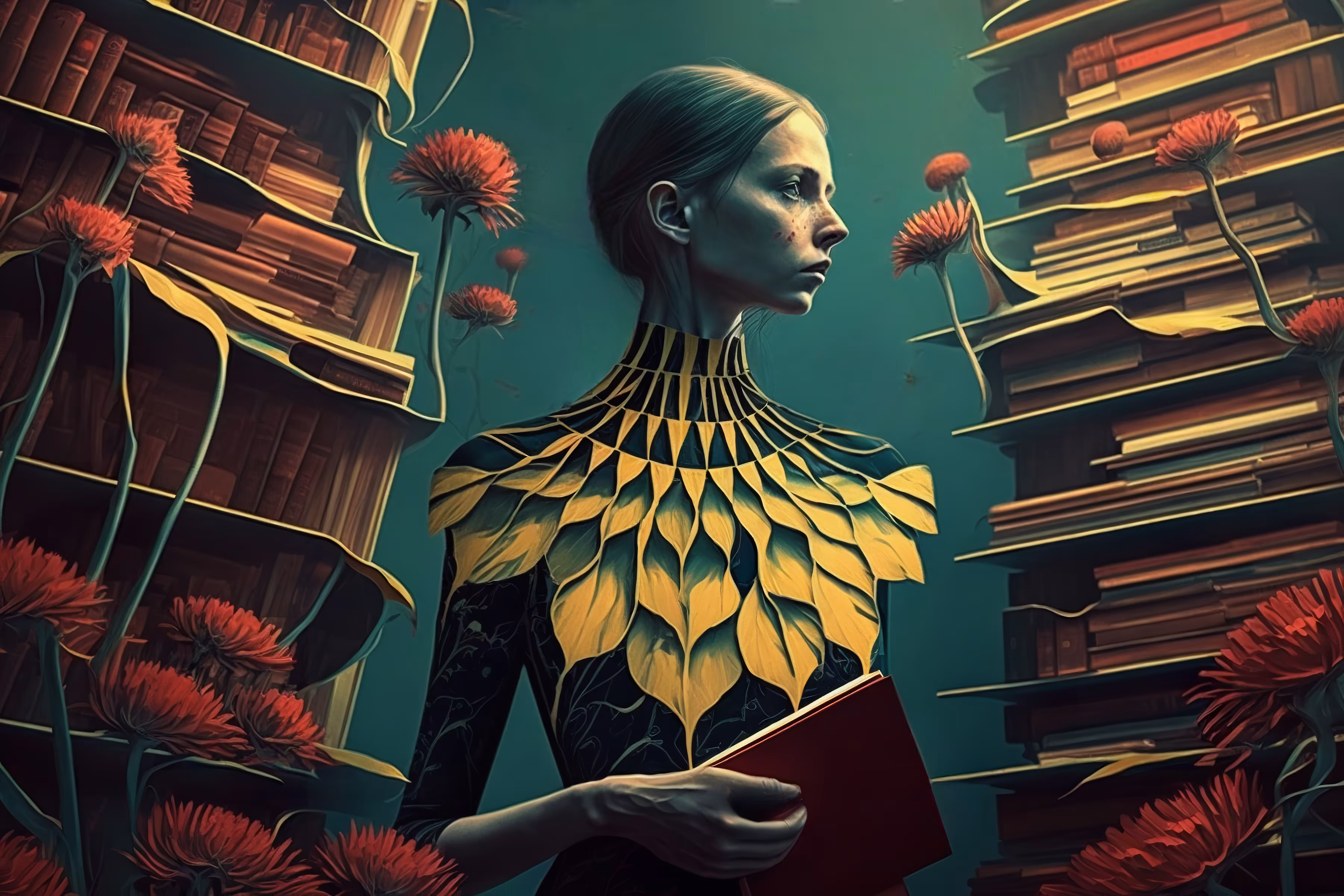 The Library With Only Red Books