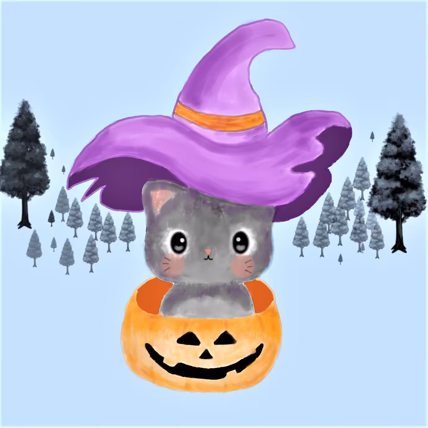Kitty in Halloween