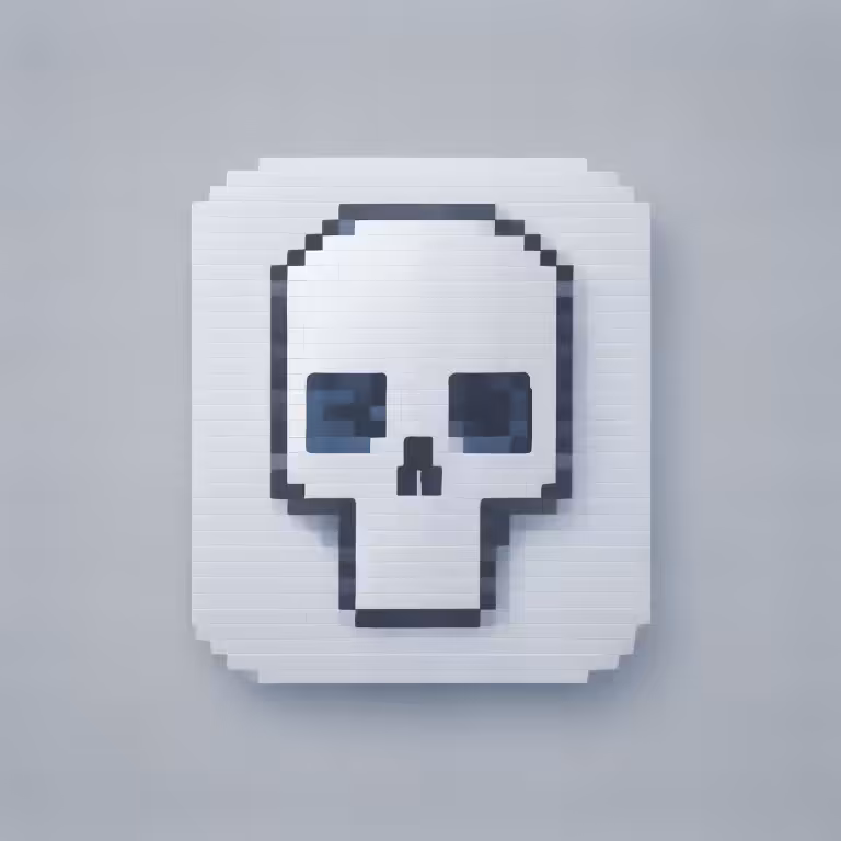 Pixel skull icon