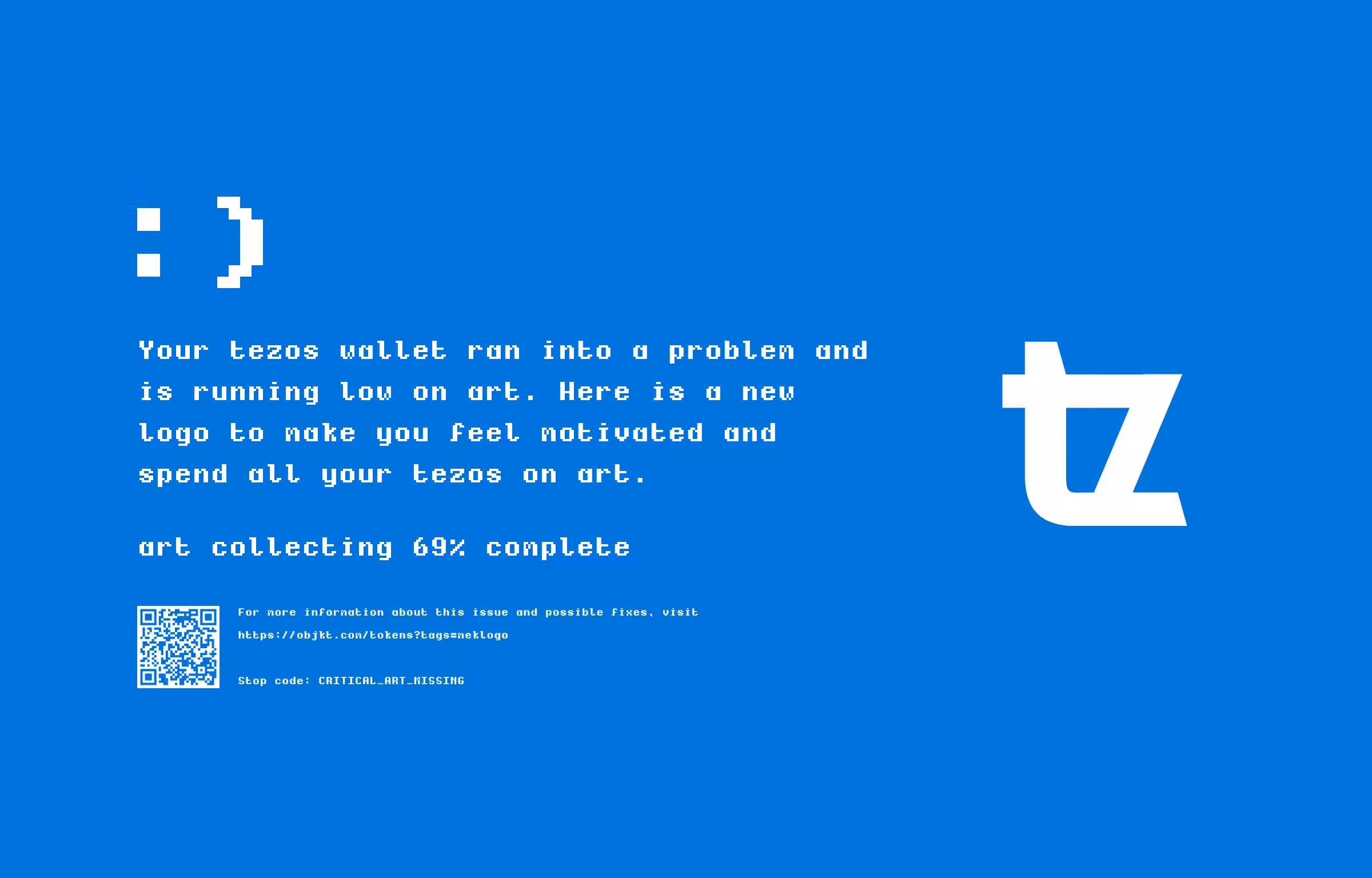 BSOTA — Blue Screen of Tezos Art