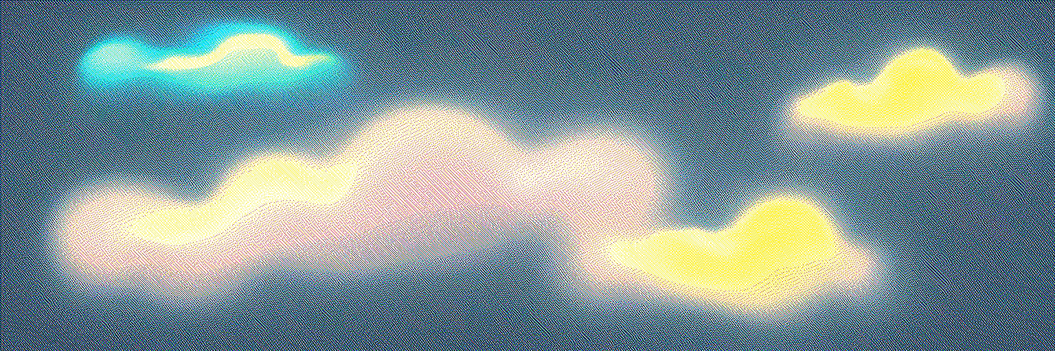 glitched ☁︎ clouds ☁︎ in wide space