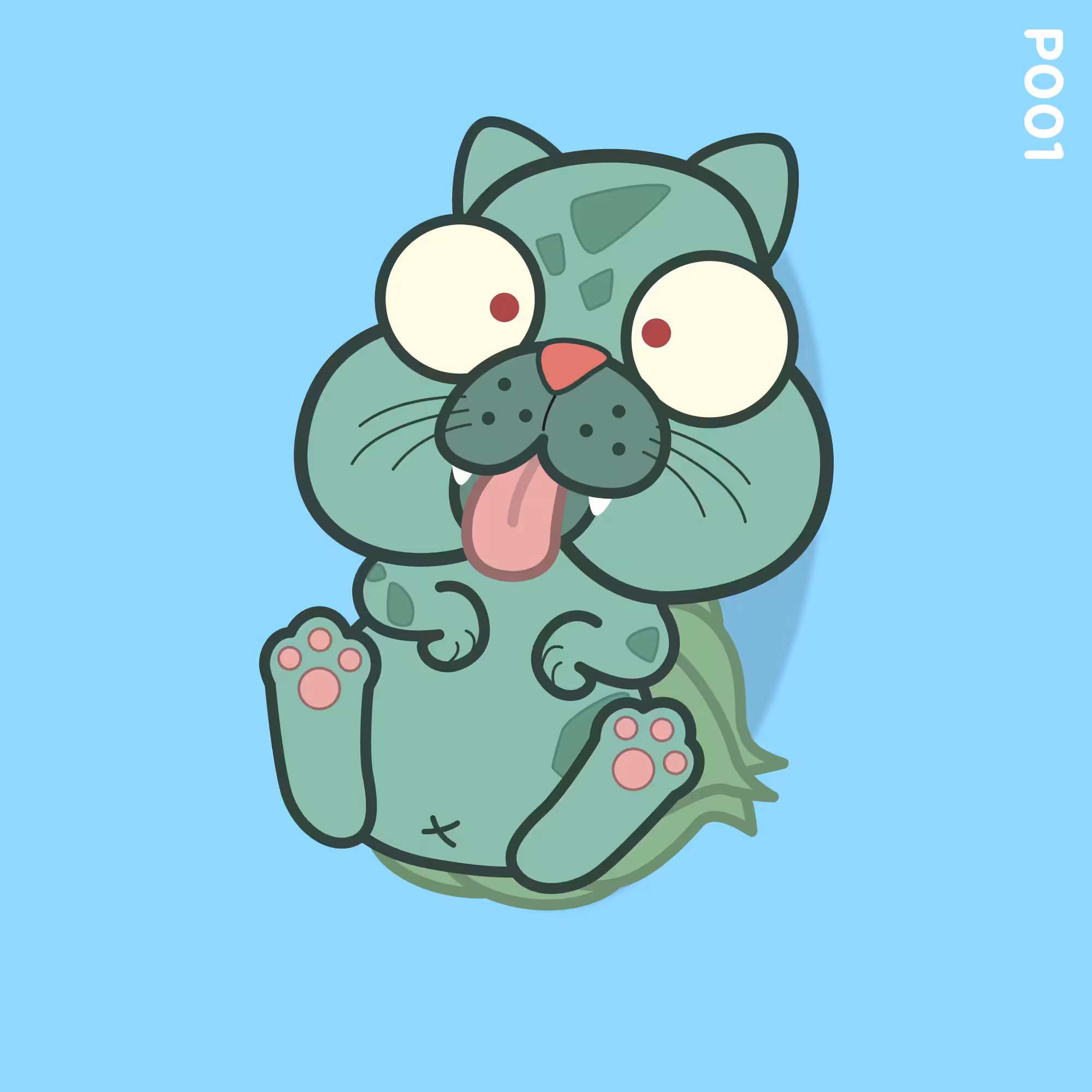 P001 --- Laying Derp Catasaur ---