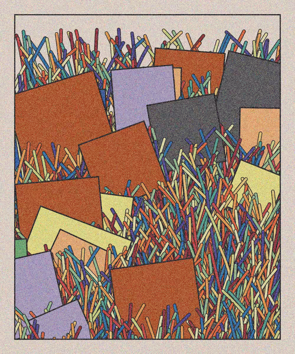 Paper salad with colored cardboard #9