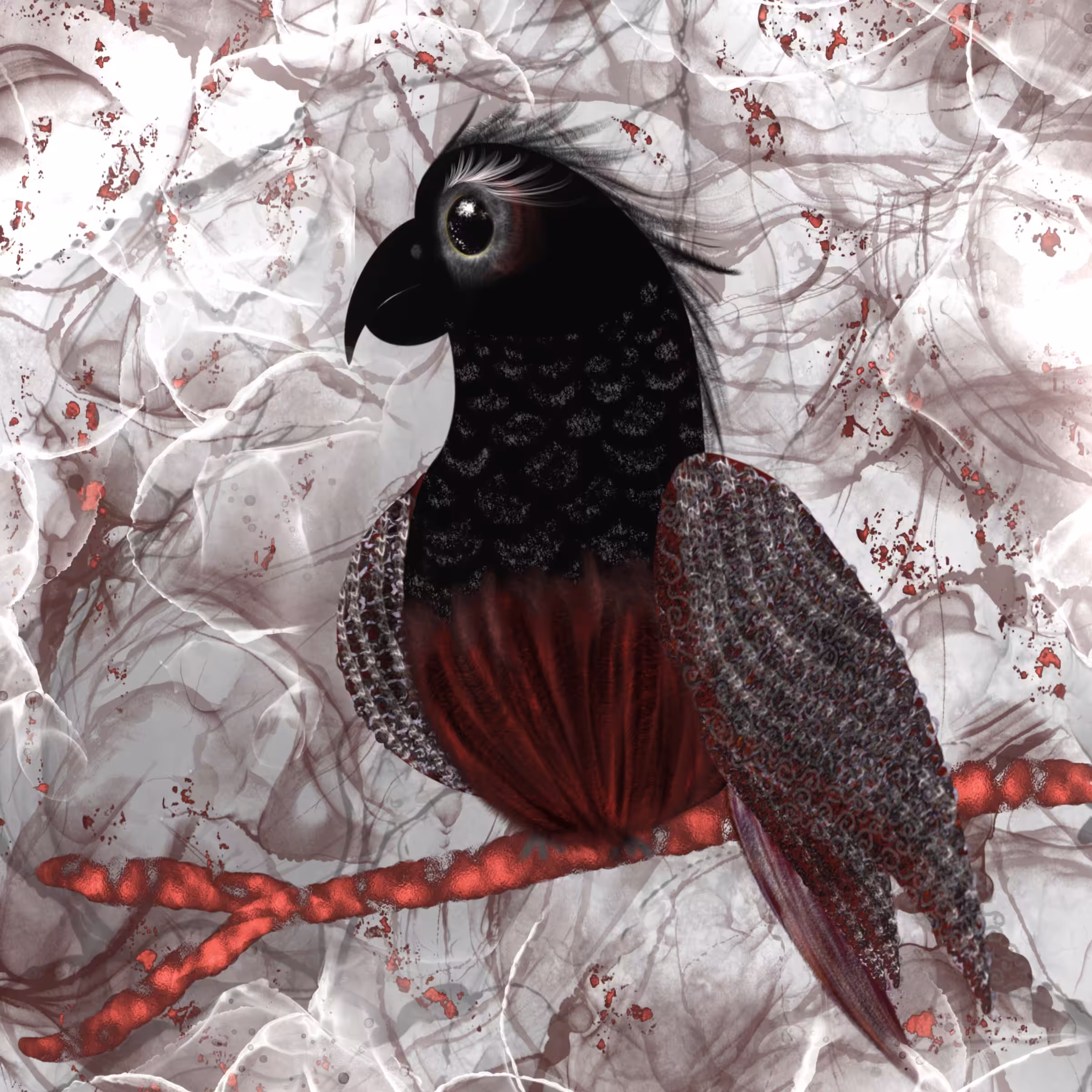 Dracula Parrot, Psittrichas Fulgidus