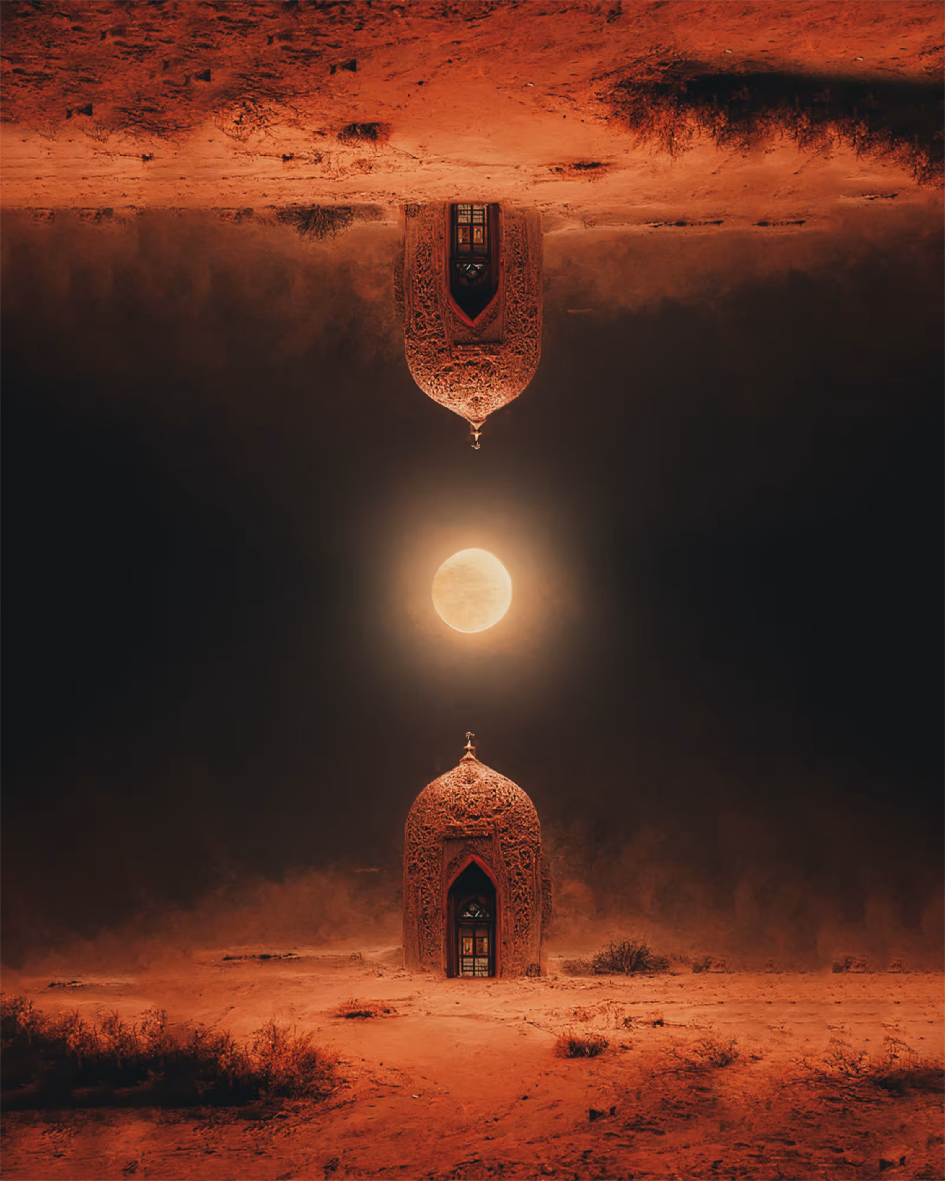 upsidedown mosque