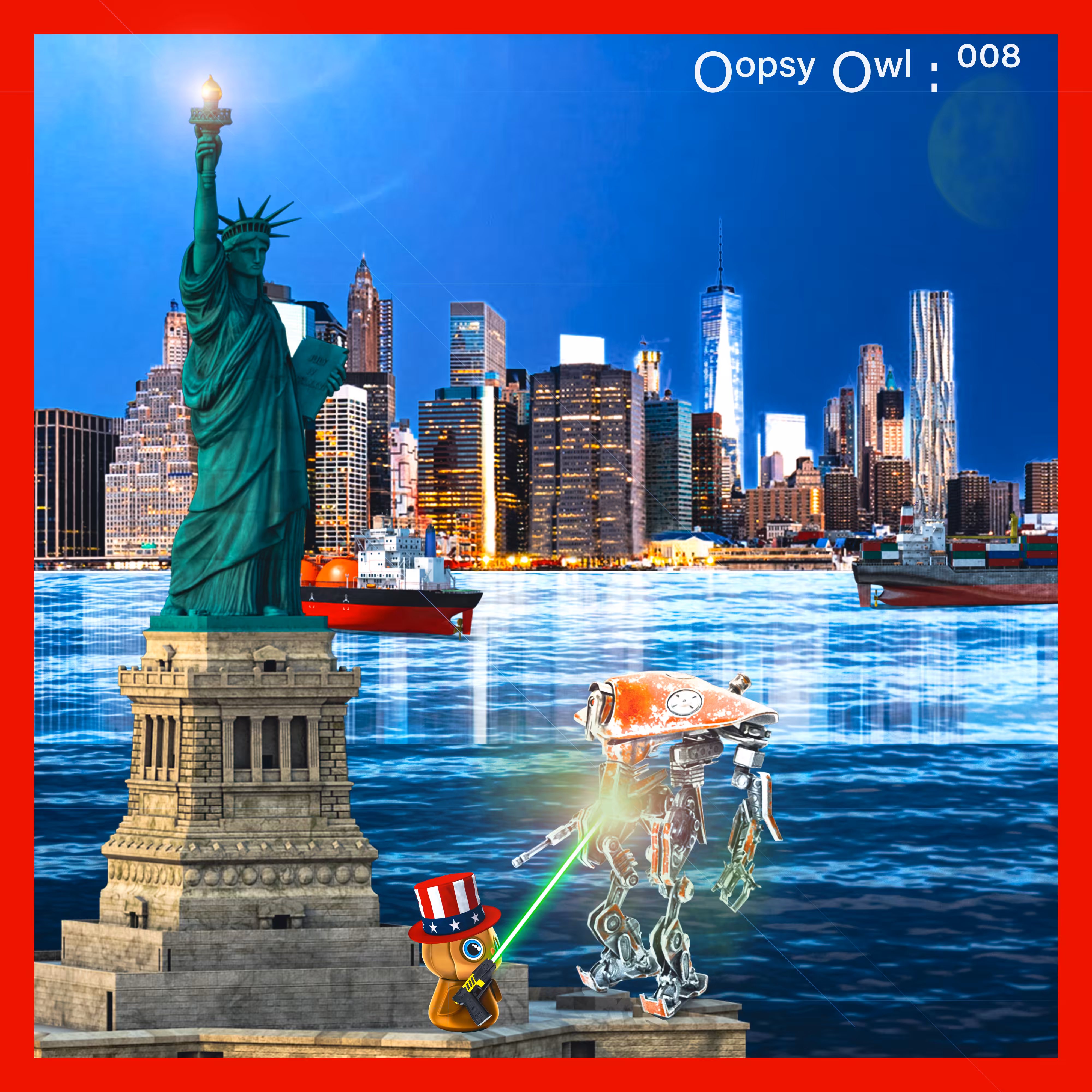 Oopsy OWl :008 : Saving Lady Liberty From the HEN Bot!
