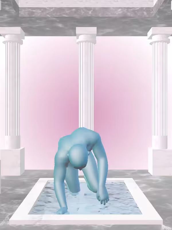 The Crawling Aqua Green Man #4489