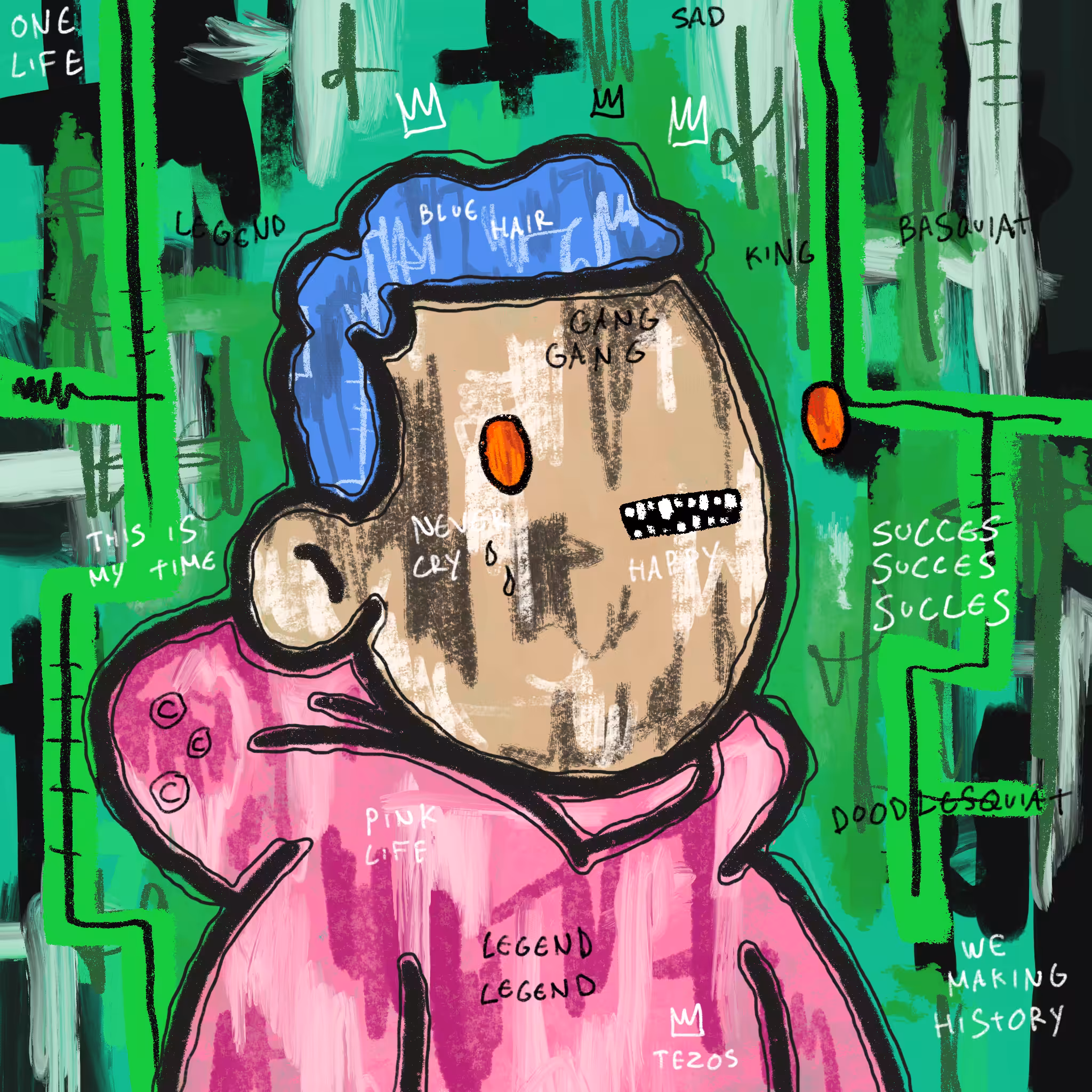 Doodlesquiat #40