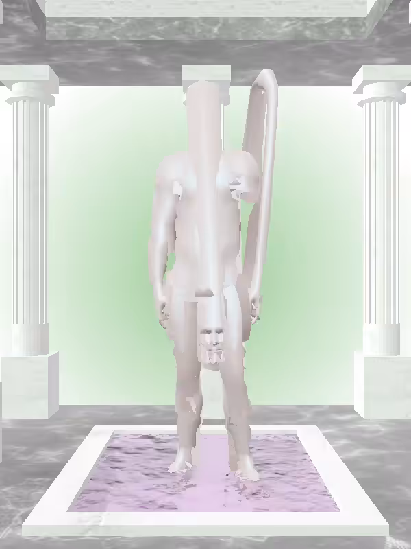 HeavenComputer: The Phone Calling Matte Ivory Man #538