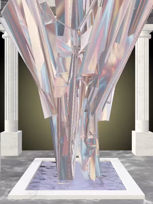 HeavenComputer: The Receding Holographic Glow Woman #2219