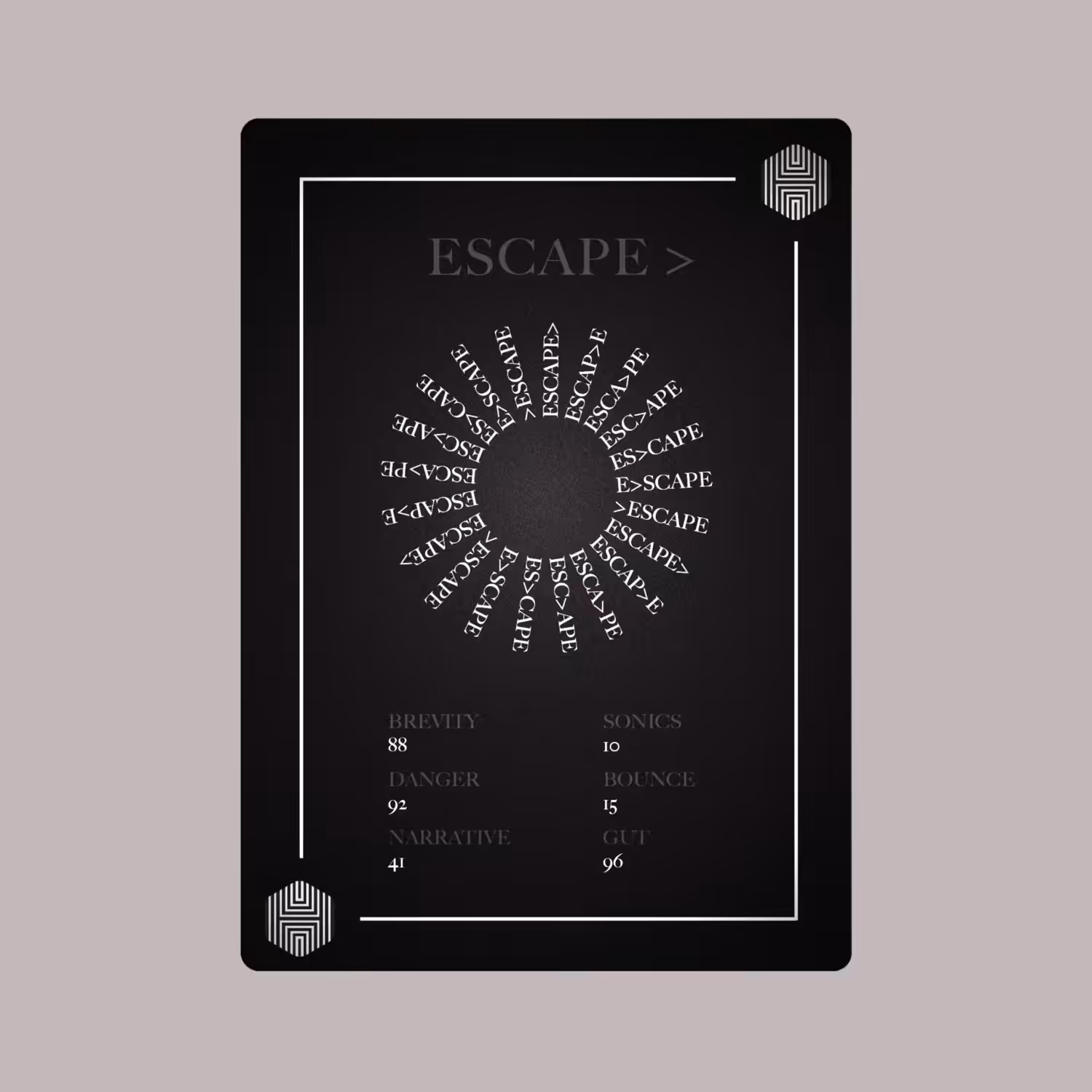 POETRY CARDS VOL 1 | META/VERSE: 043 - ESCAPE >