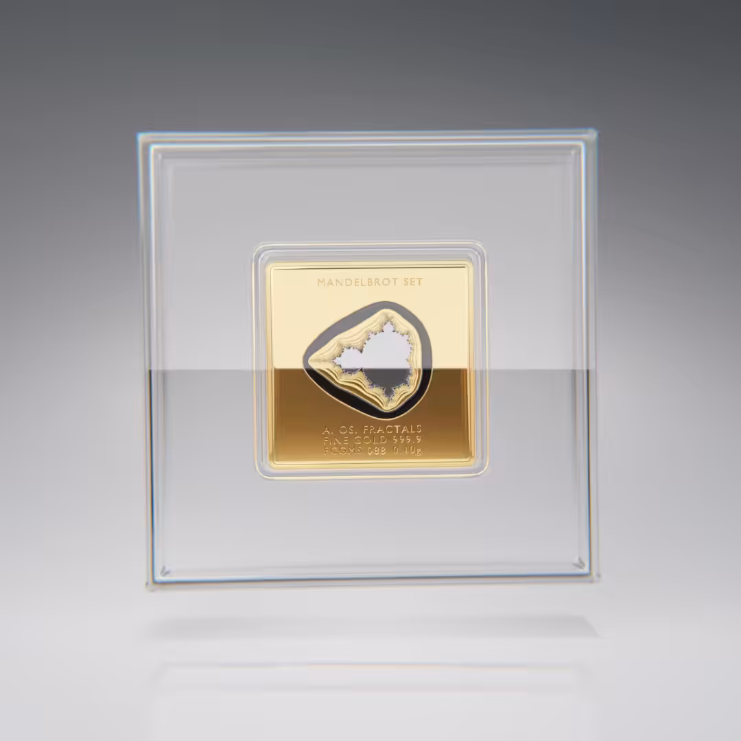 Mandelbrot set 0.01g CryptoGold Bar #088
