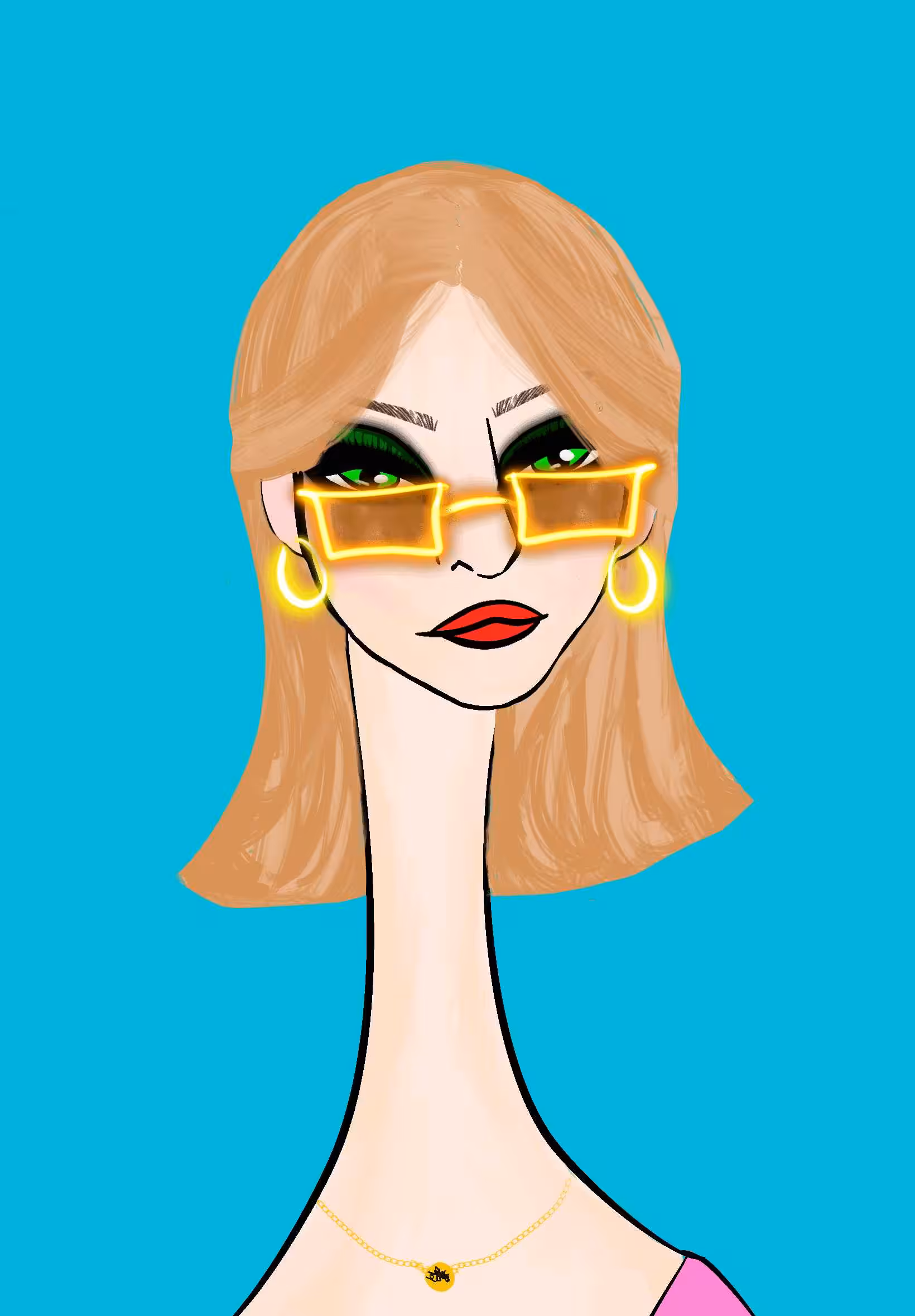 Long Neckie Lady #1286