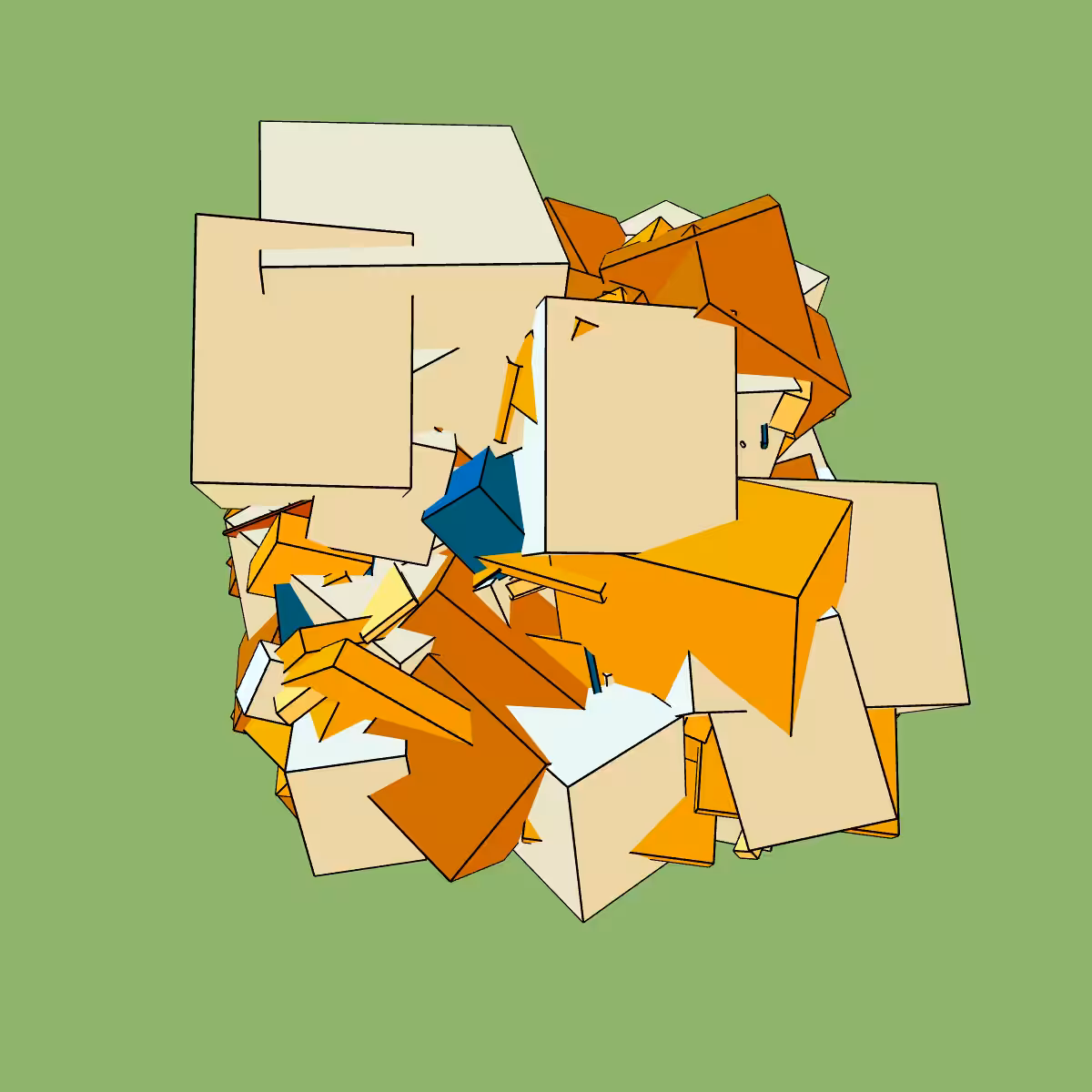 Asymmetric stacked boxes #10