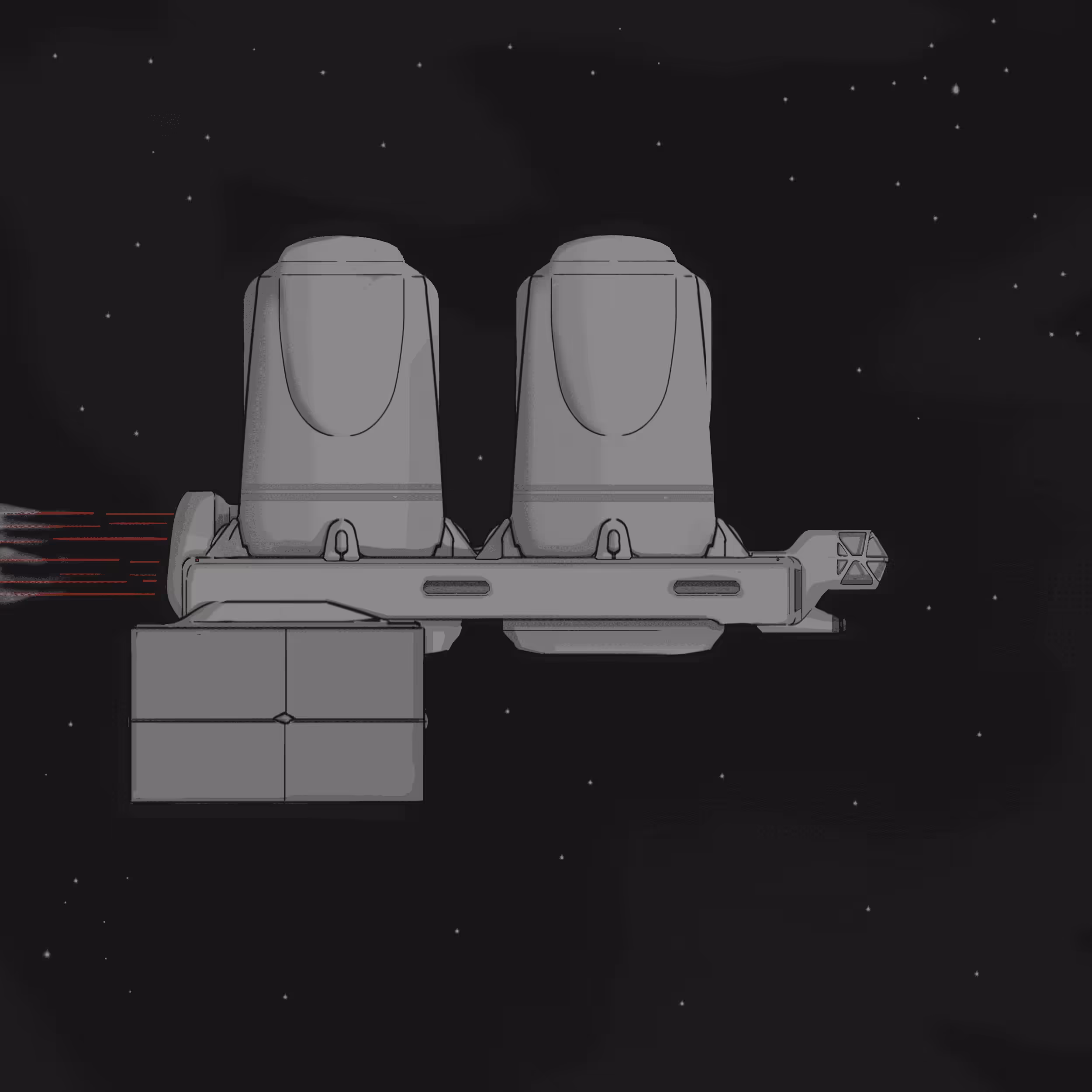 Gas Cargo Space Ship - Astronau Training