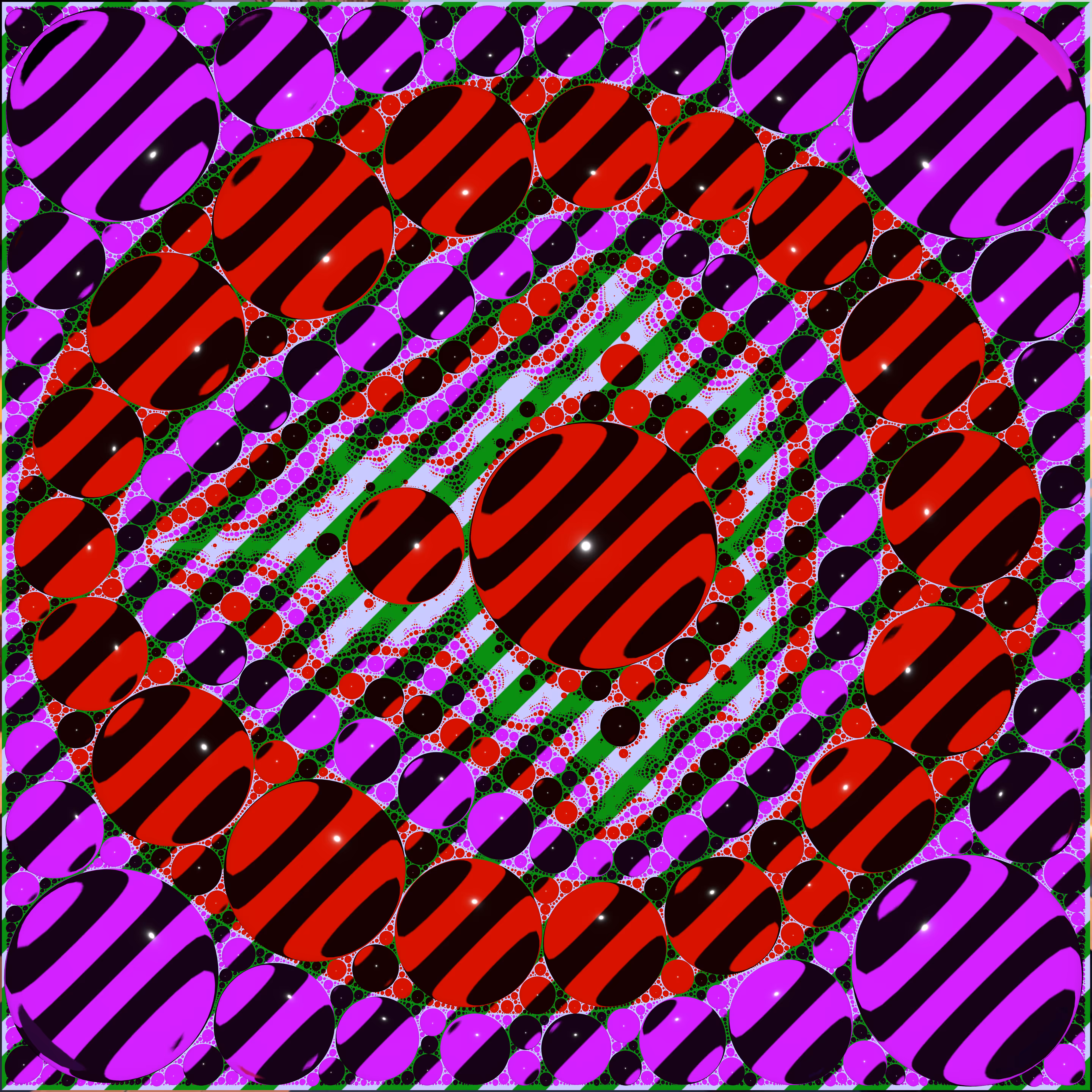 Apollonian Mandelbrot Refracted Striped