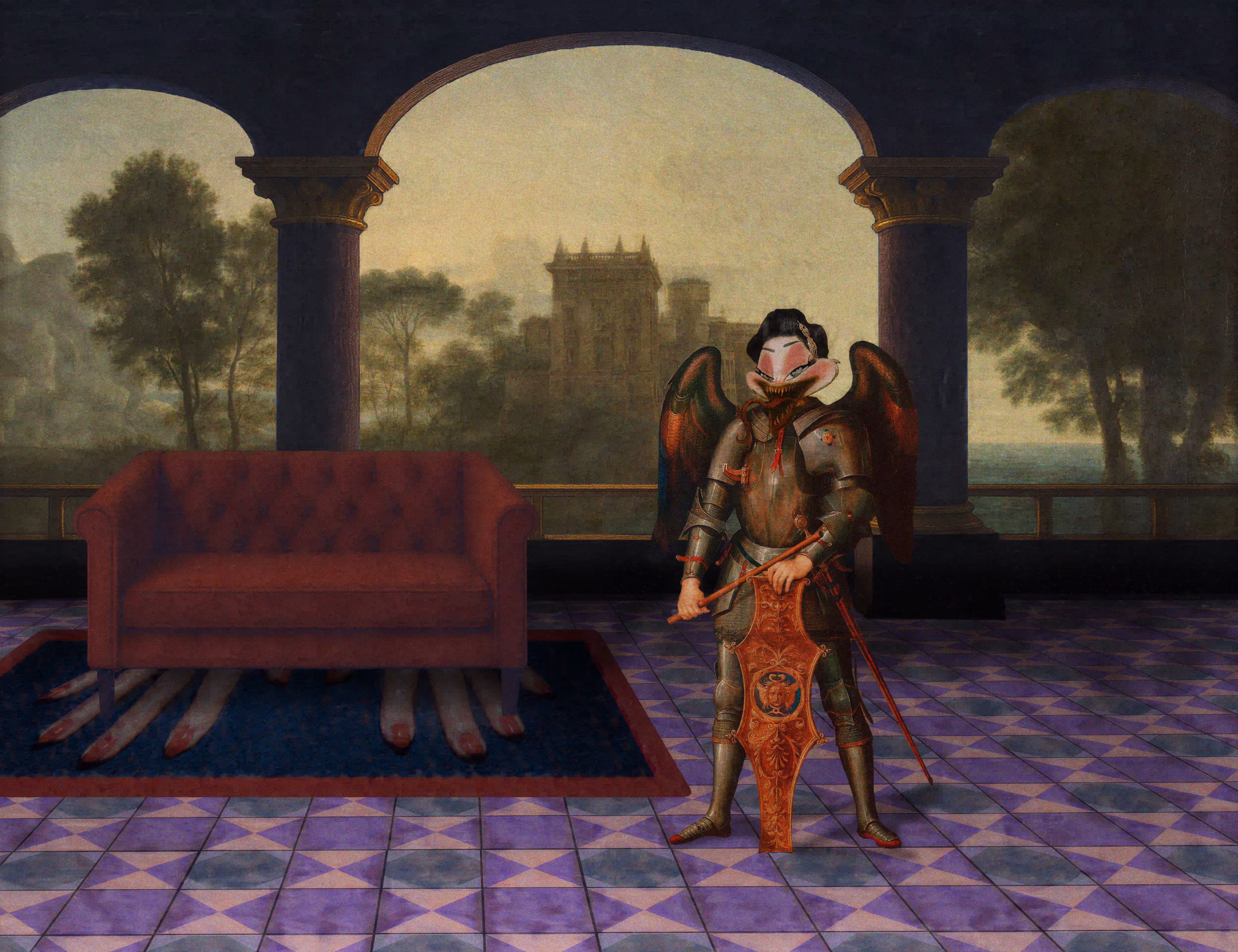 The Pilgrim’s Living Room Crucifixion; Mona Lisa Hyper-Gamble #123
