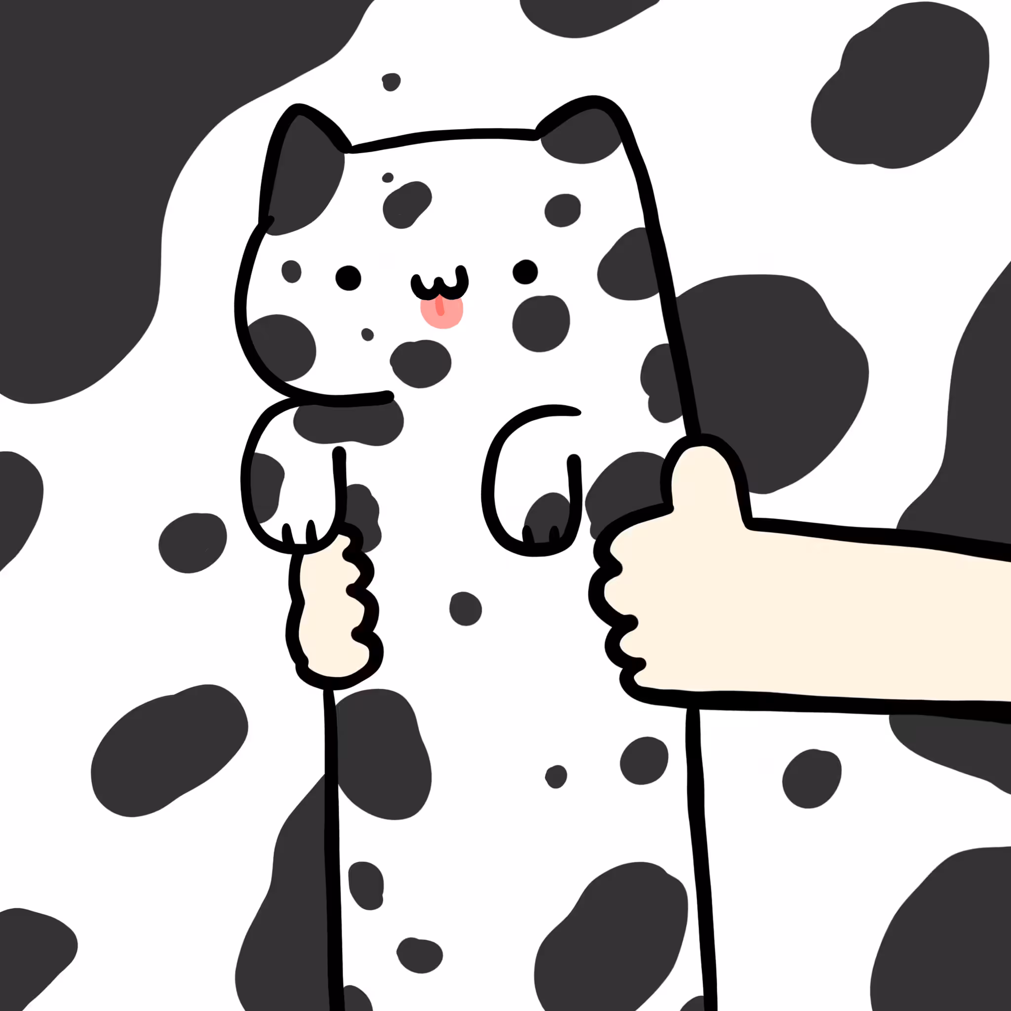 Long long Dalmatian cat #135