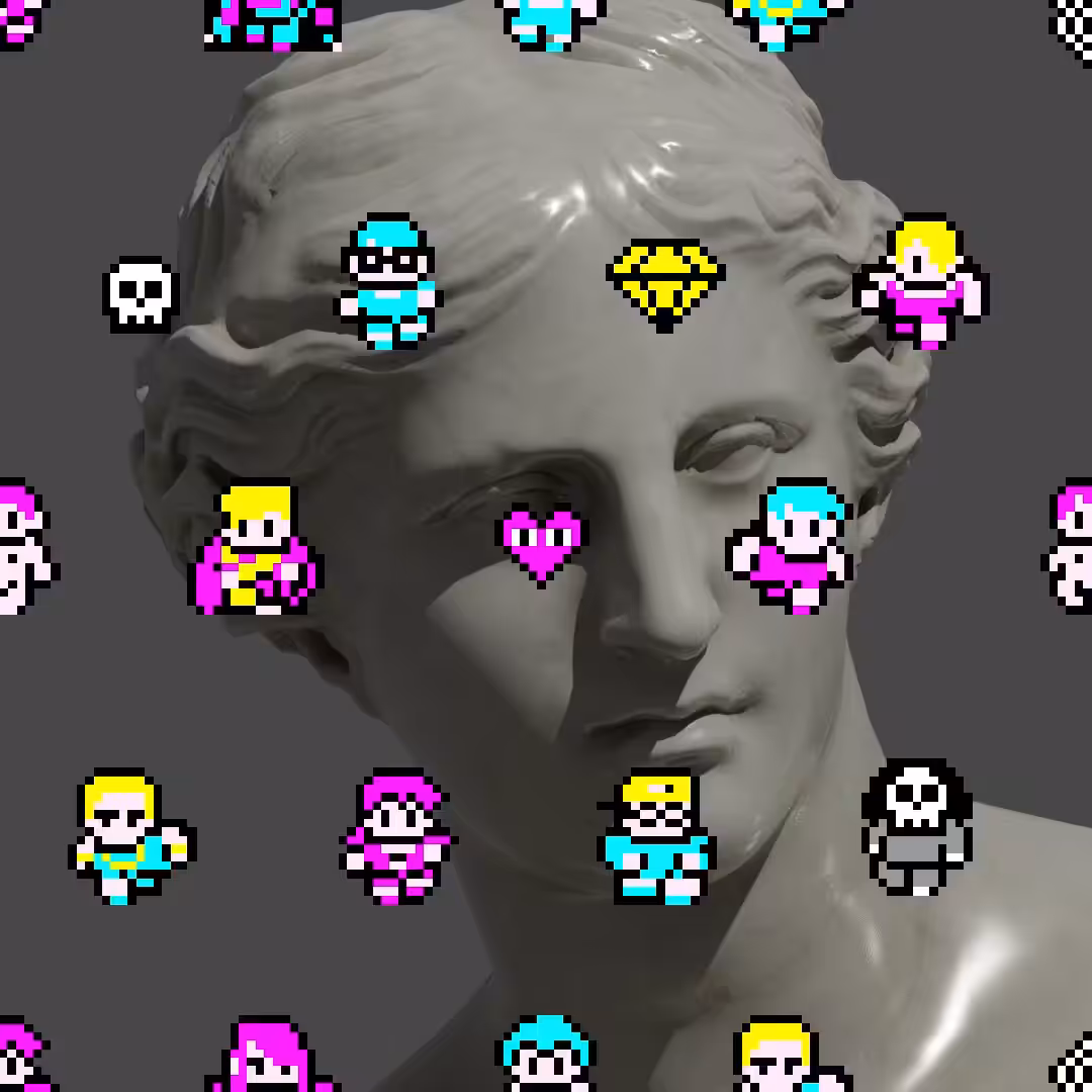 Painting online  Venus de Milo and CryptoShujinkou