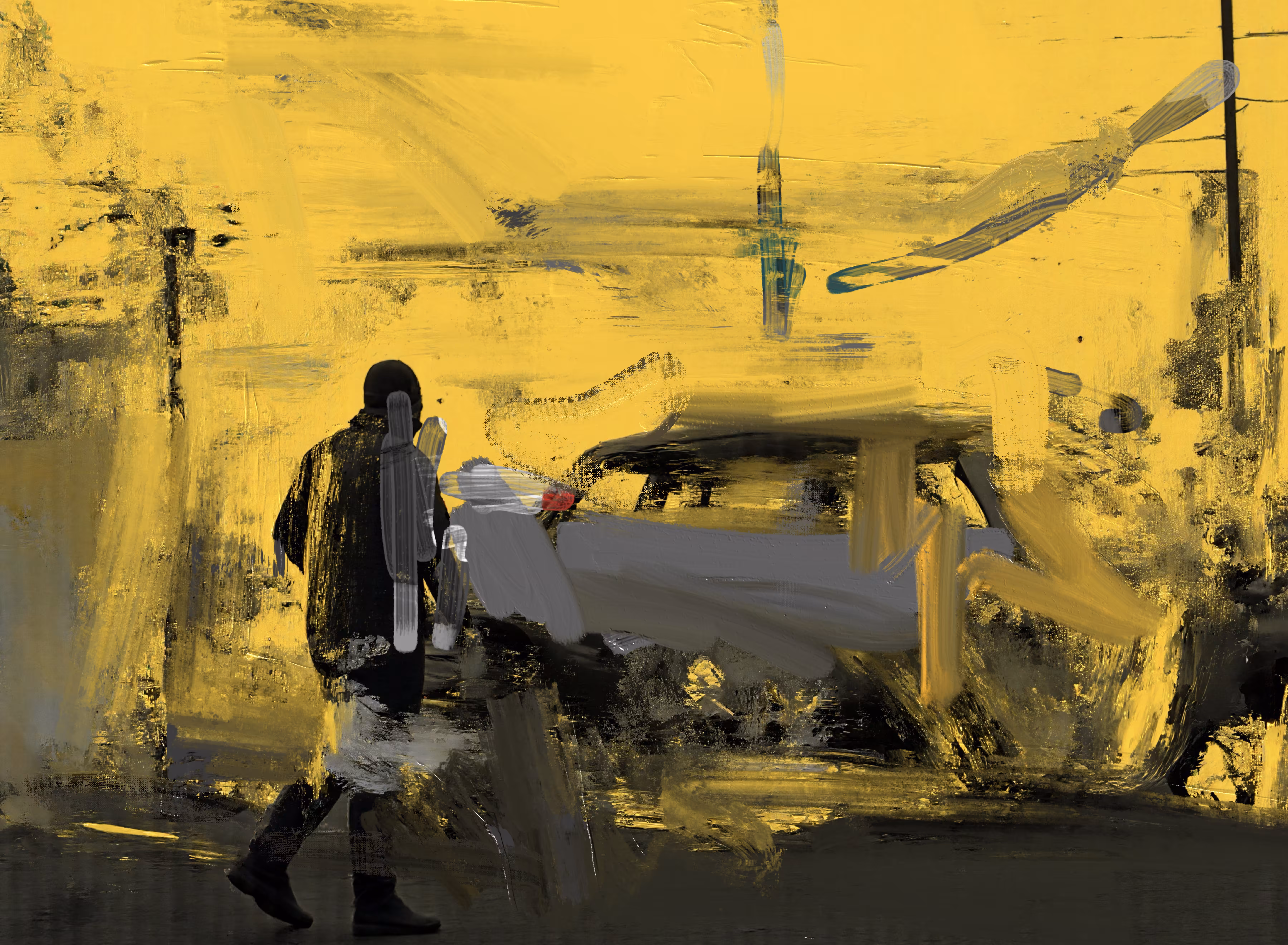 The 10th E State (drawings and studies): Yellow Morning Patrol (Study G)