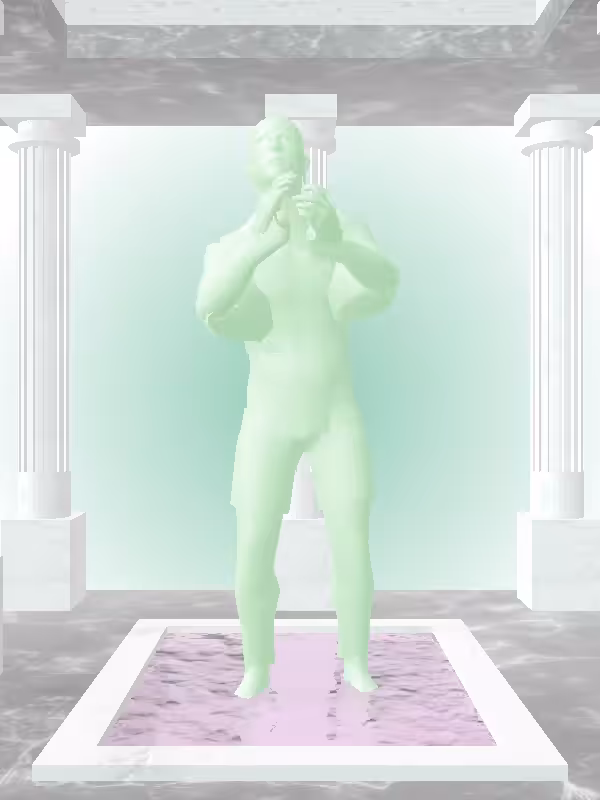 HeavenComputer: The Cheering Normie Green Man #2451