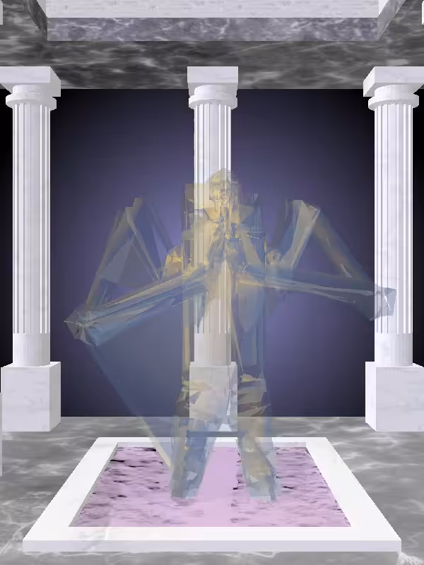 HeavenComputer: The Fading Praying Sunlit Cobalt Man #1194