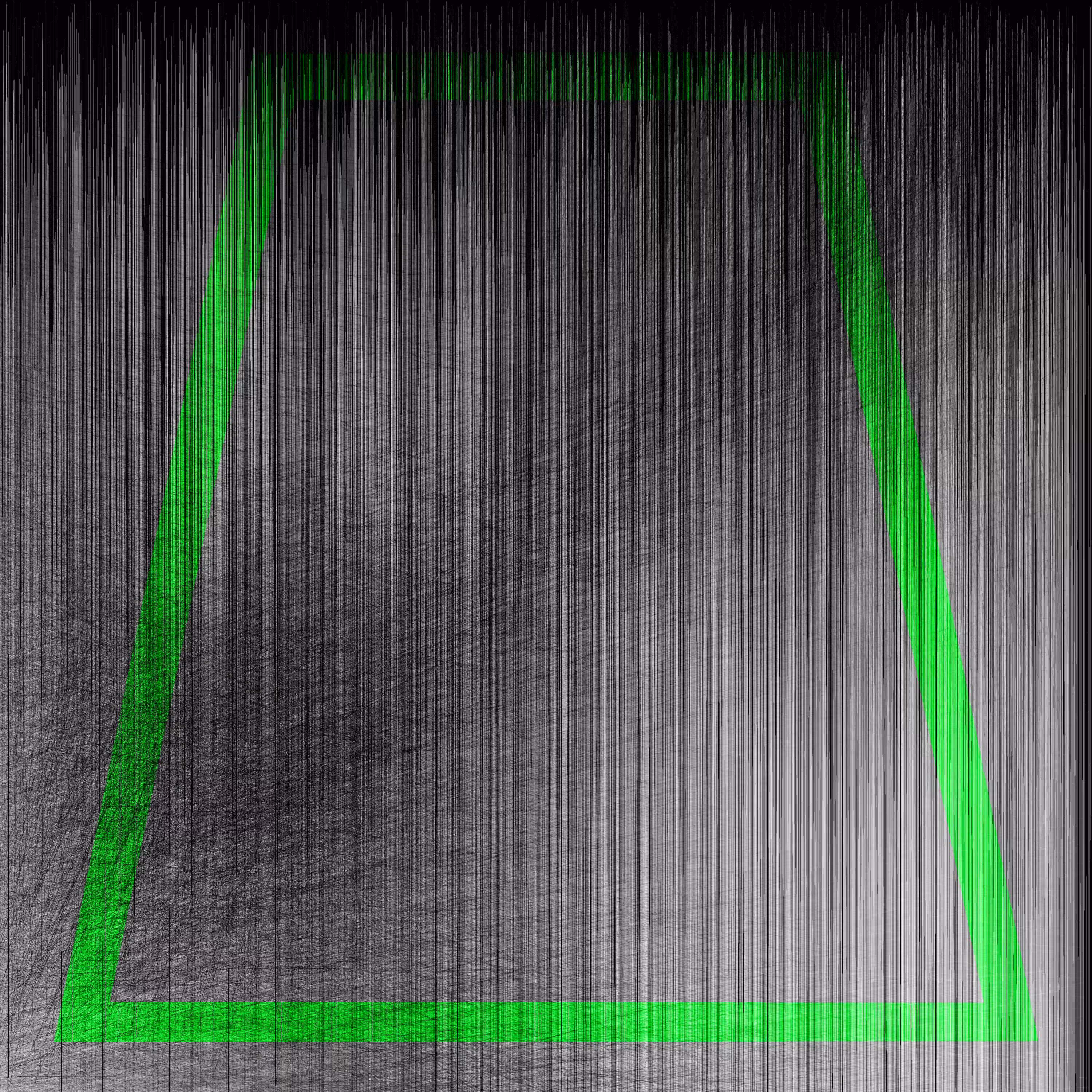 Monochrome + Green Trapezoid
