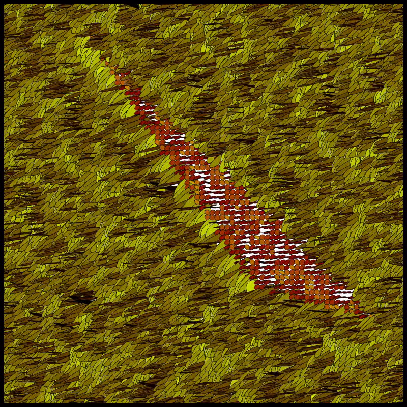 Flow Field Circles Triangle #66