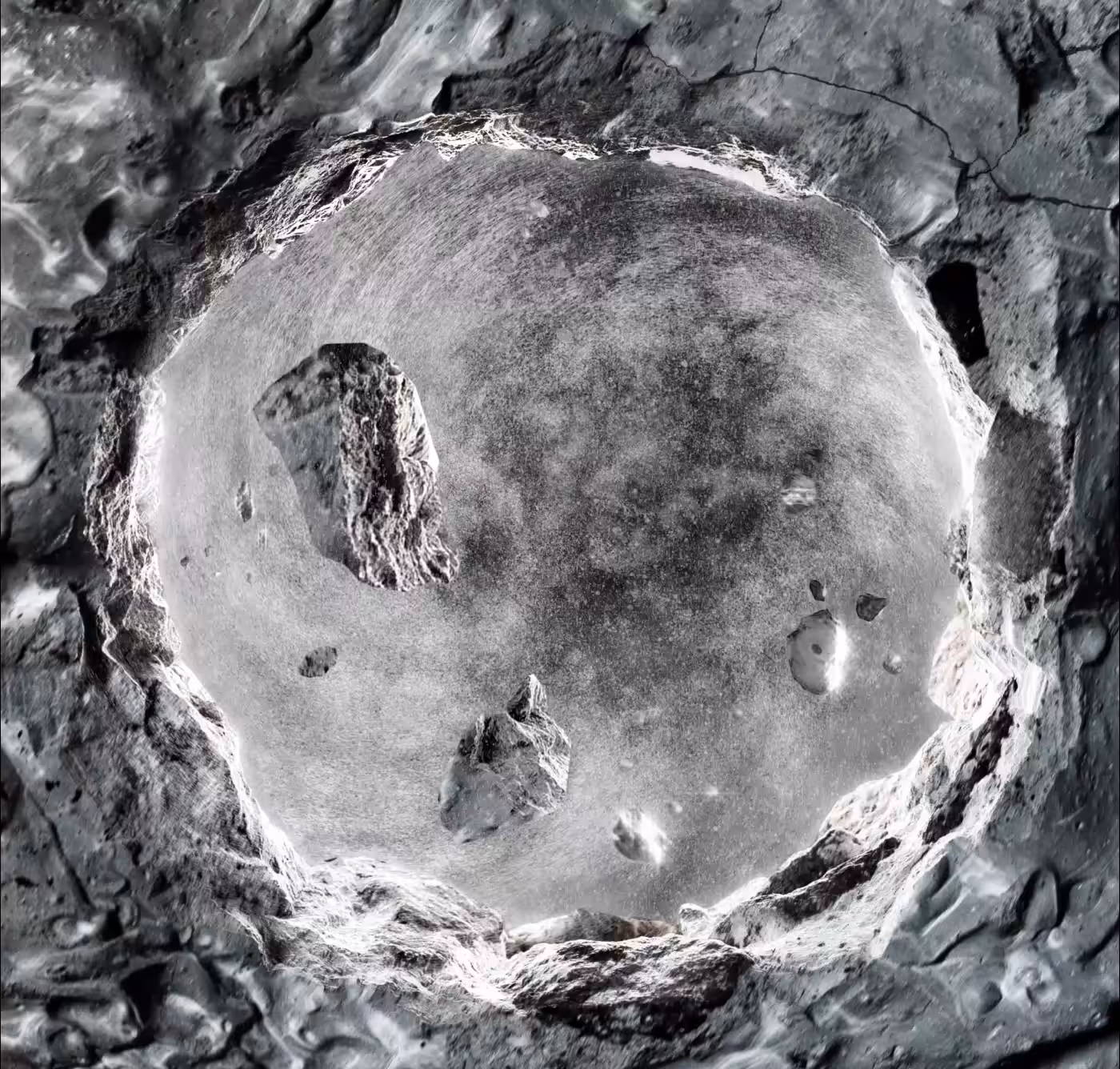⌘ Asteroid Hole (BW)