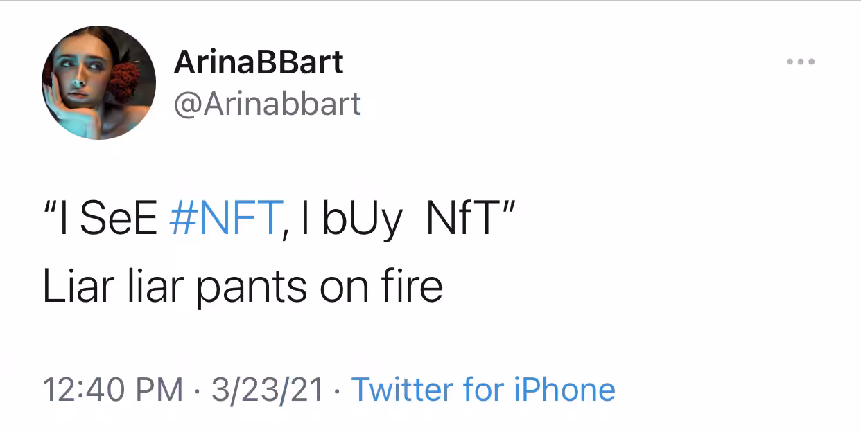I SeE #NFT, I bUy NfT