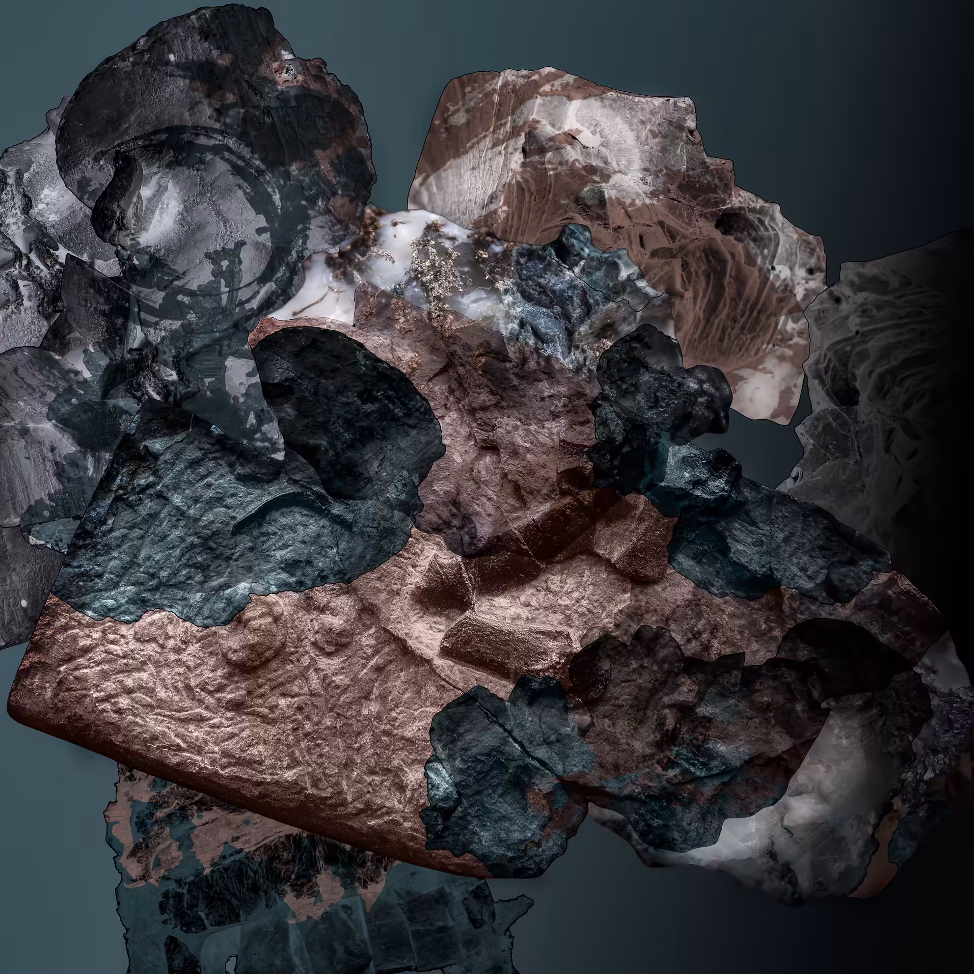 Calcite Meteorite Copper