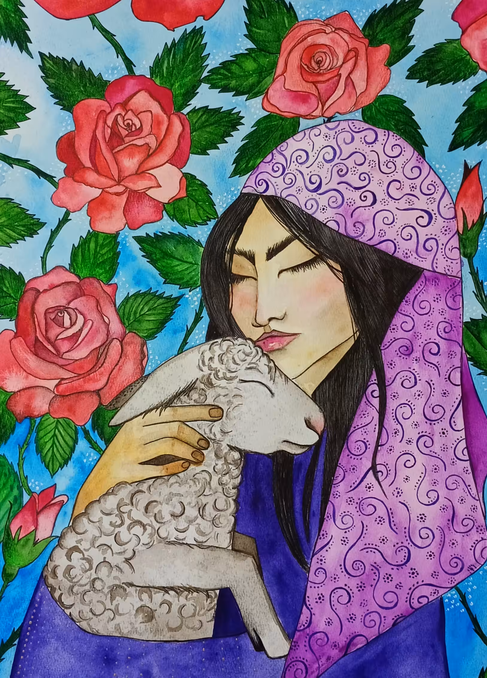 "In the rose garden"