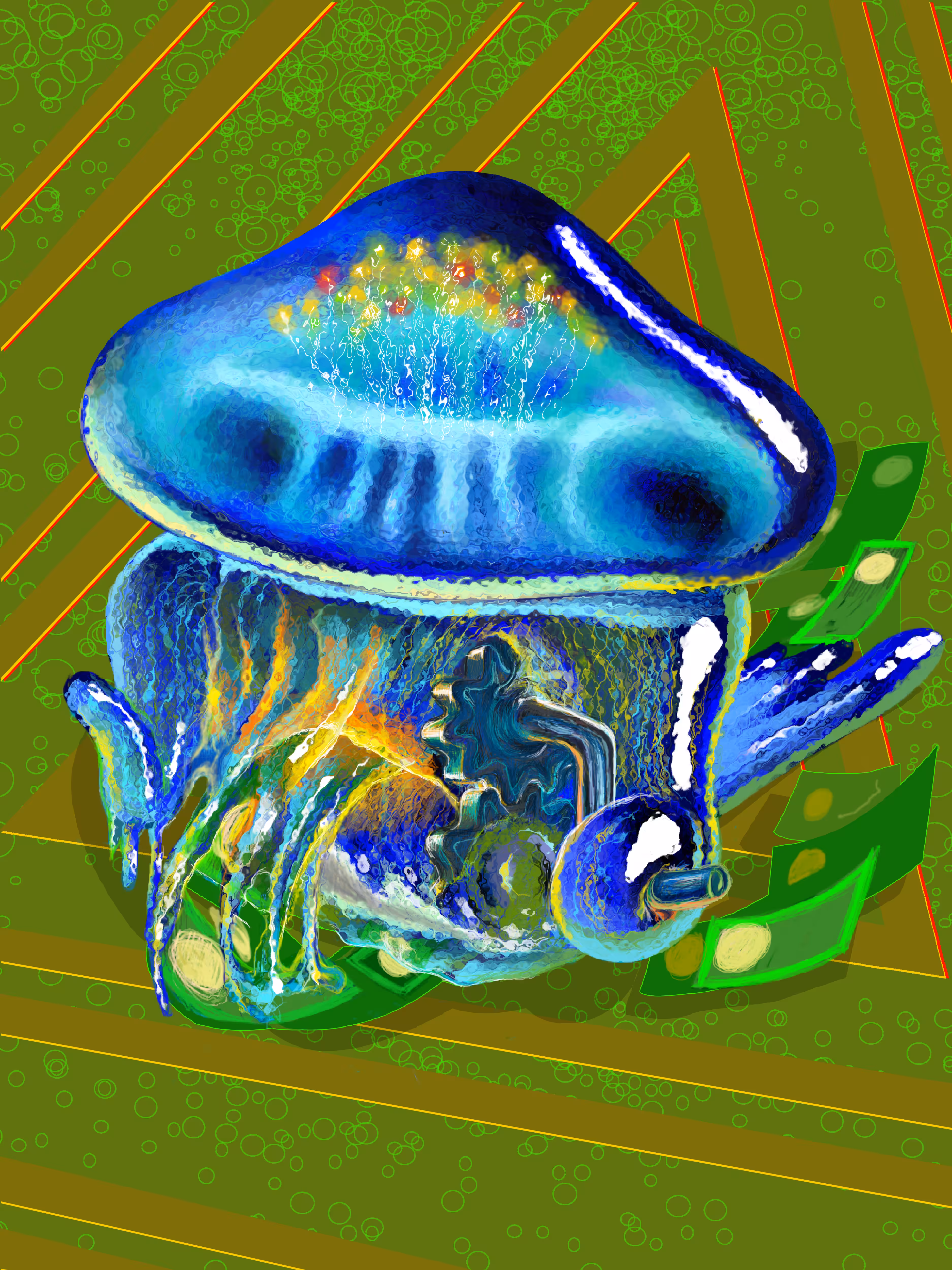 Money printing jellyfish