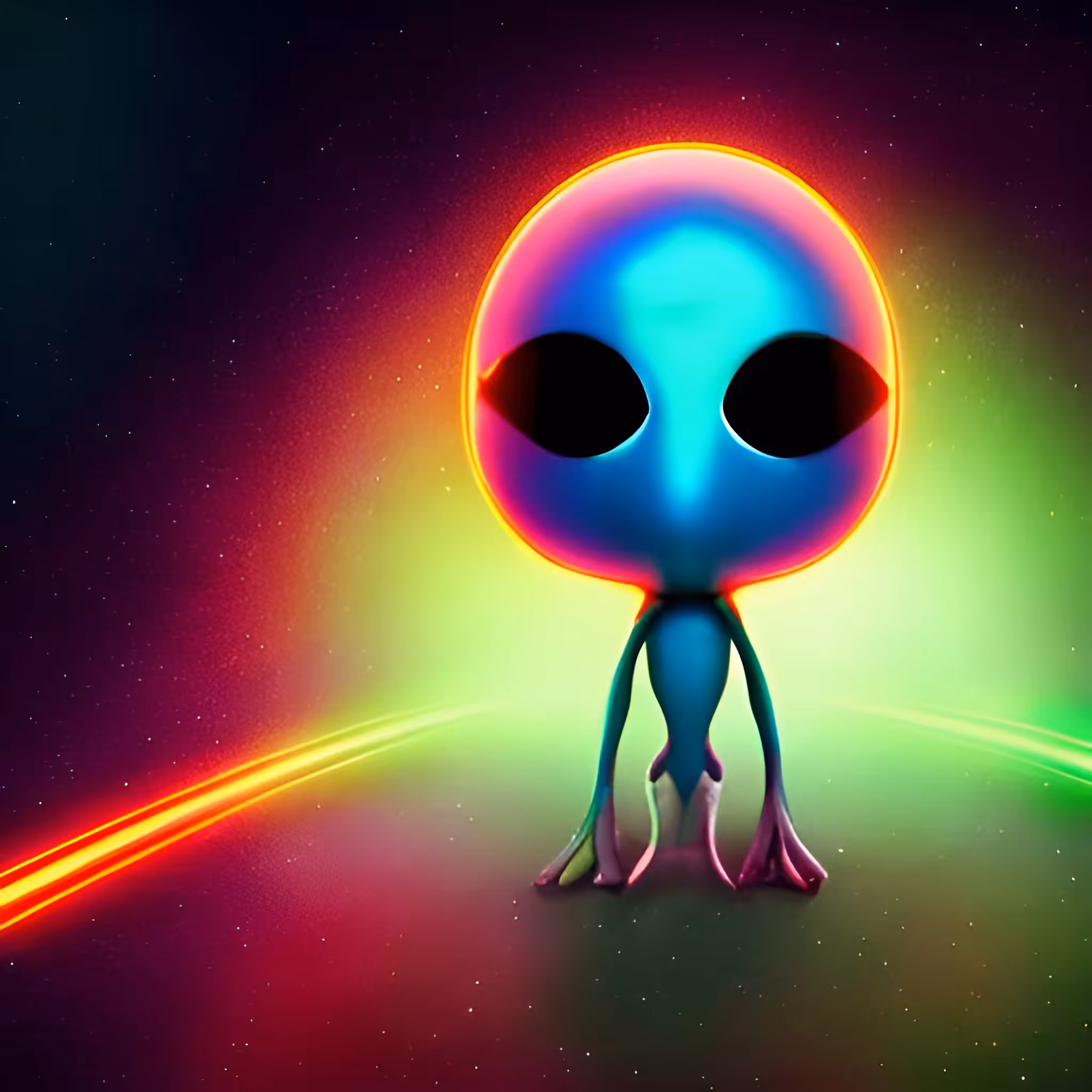 Neon Art: Little Alien