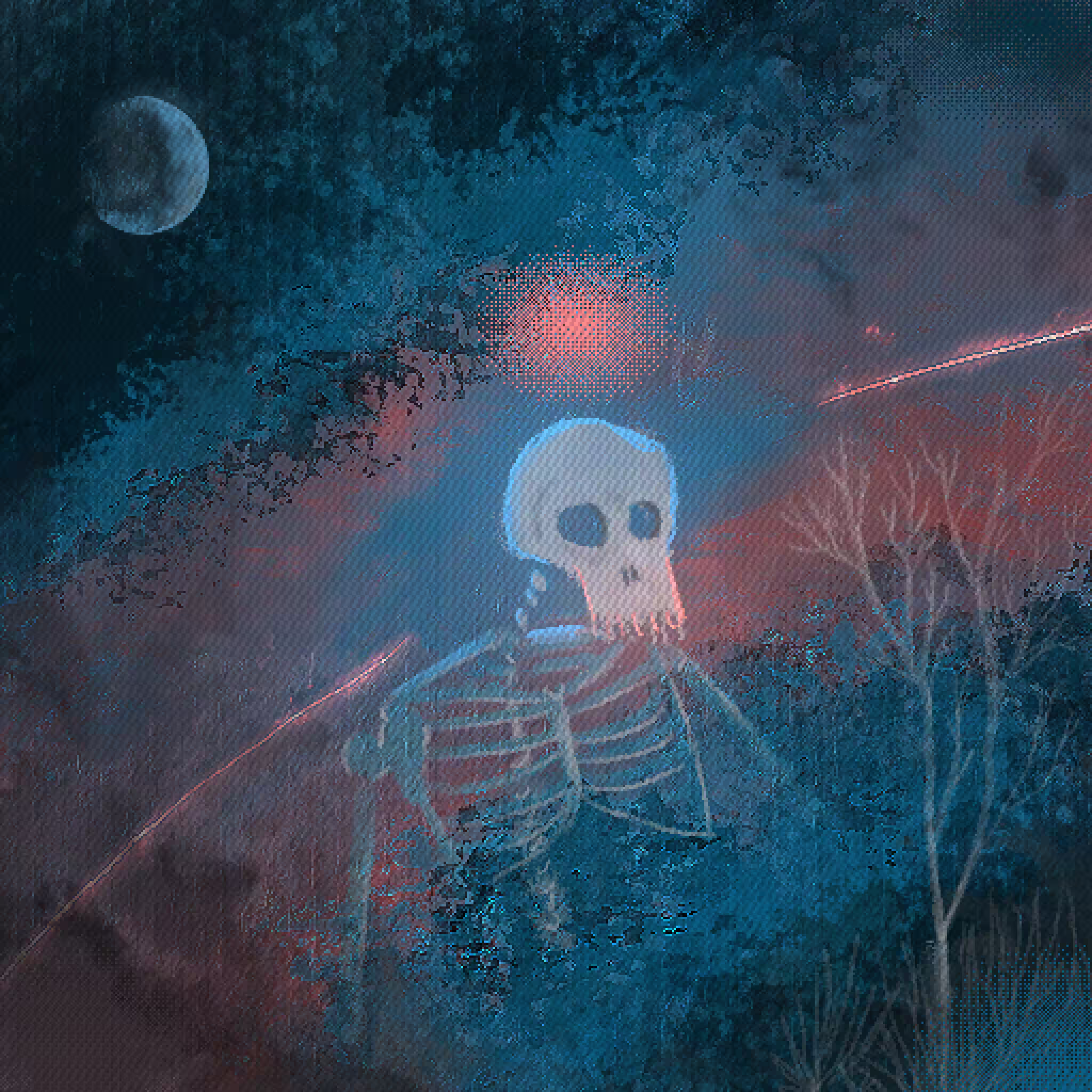 Neon Skeleton