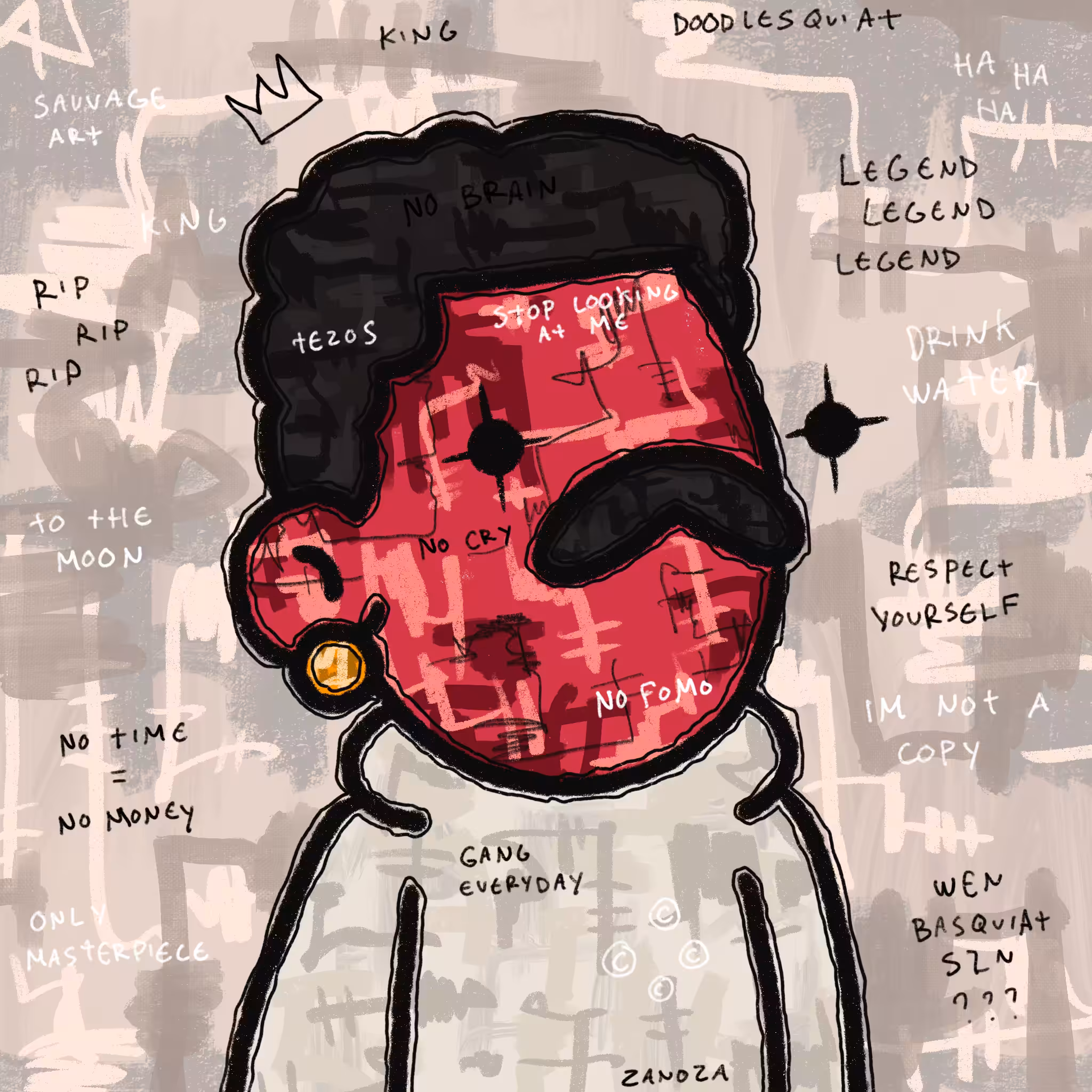 Doodlesquiat #74