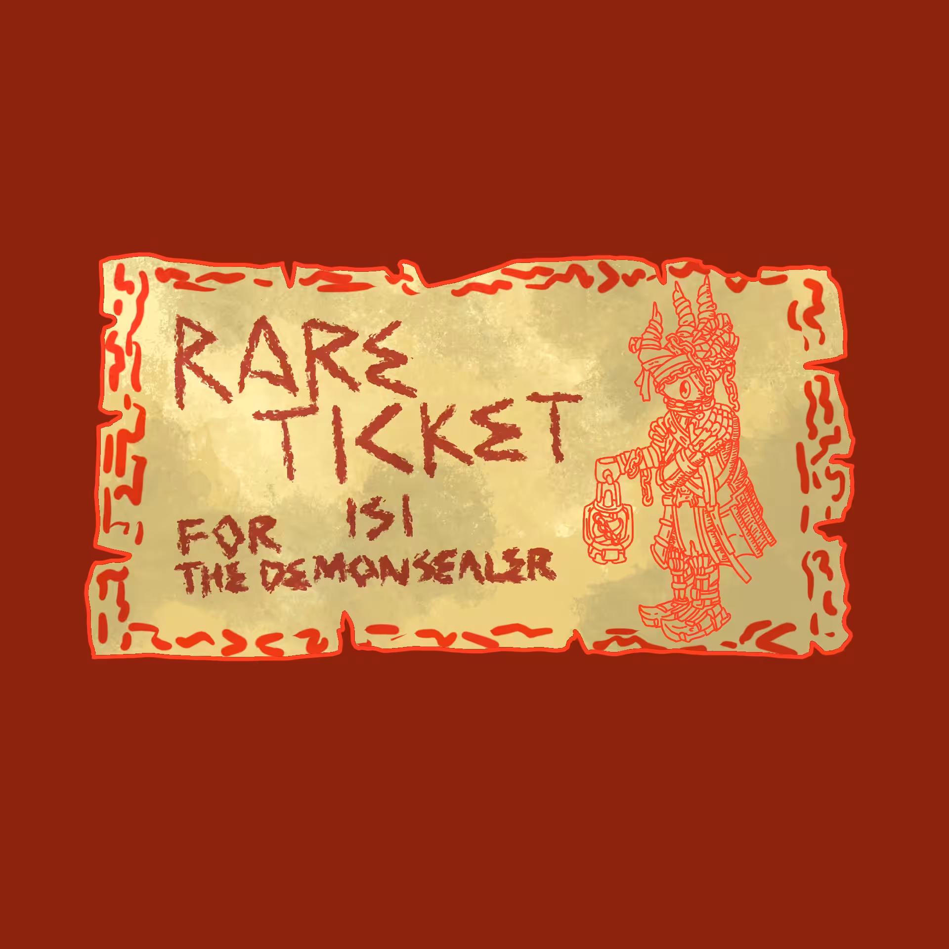 RareTickets for the Demon sealer one eyed guy #00151