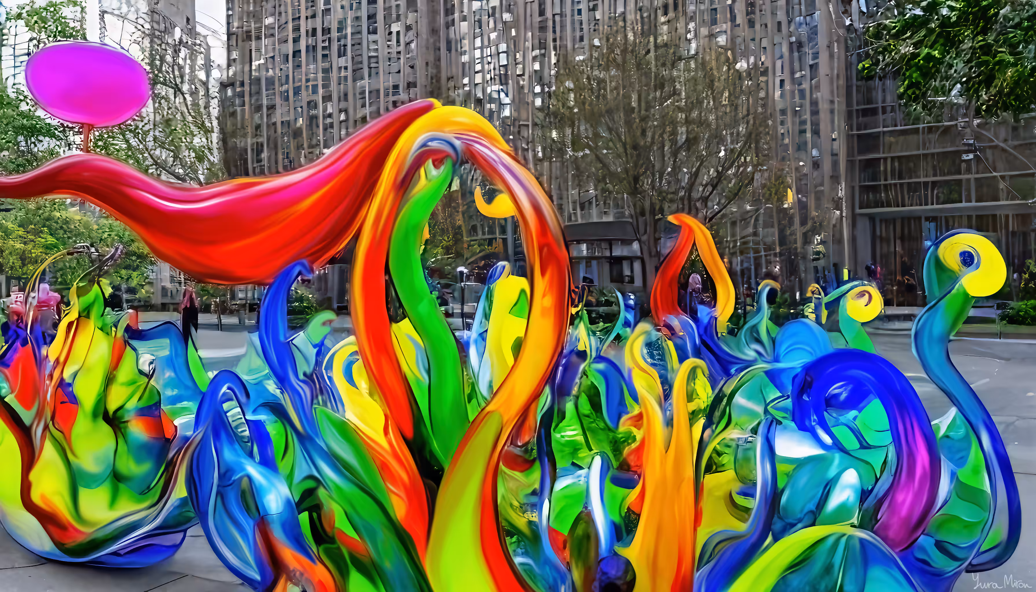 Cycling in NYC/// Glass blown installation #3