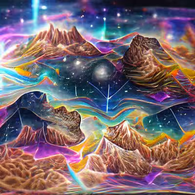 RlyBad AI: Cosmic Rocky Mountain Range